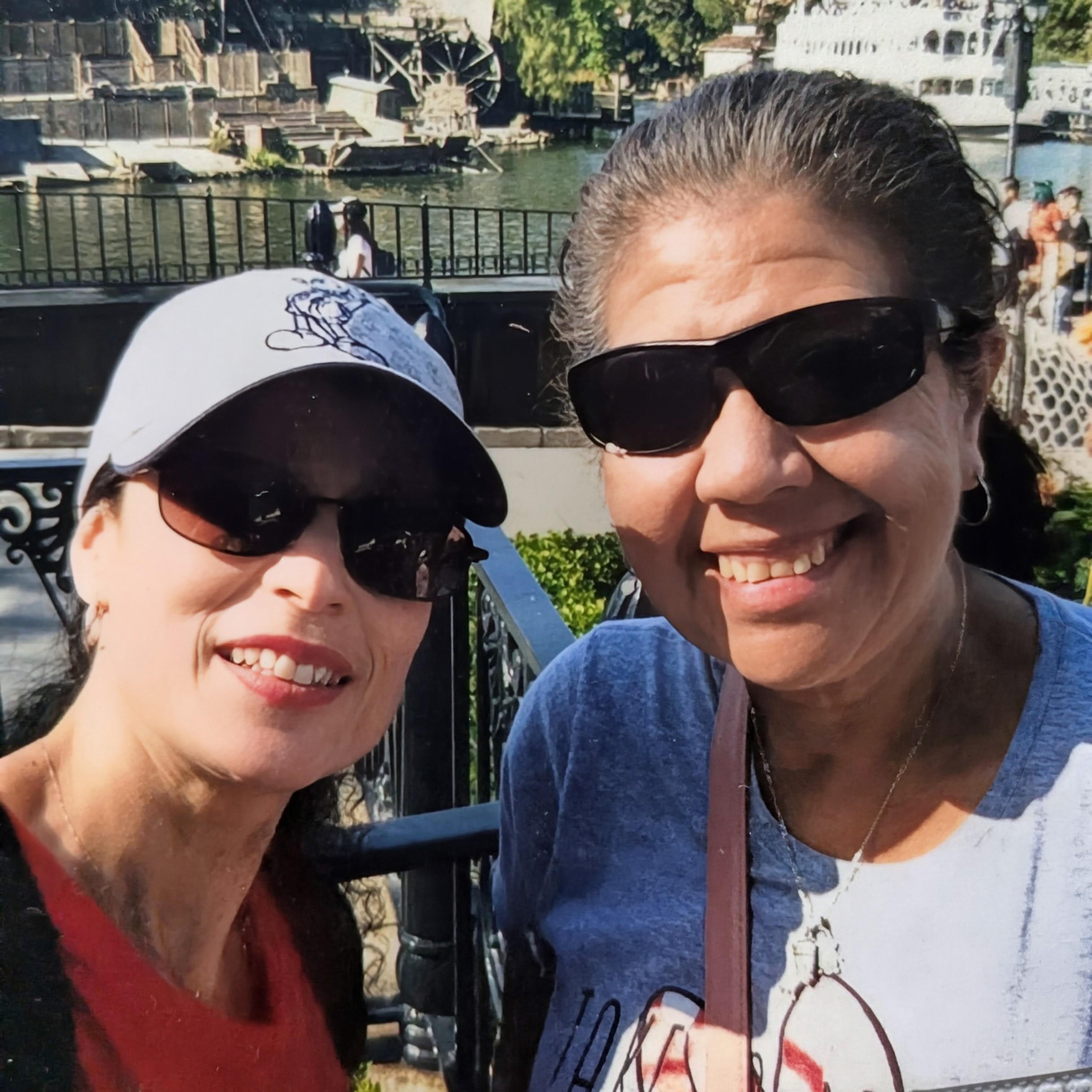 Two women posing for a picture
