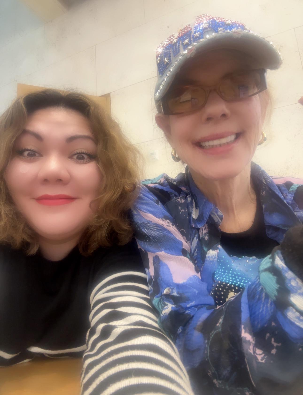 Two women taking a selfie