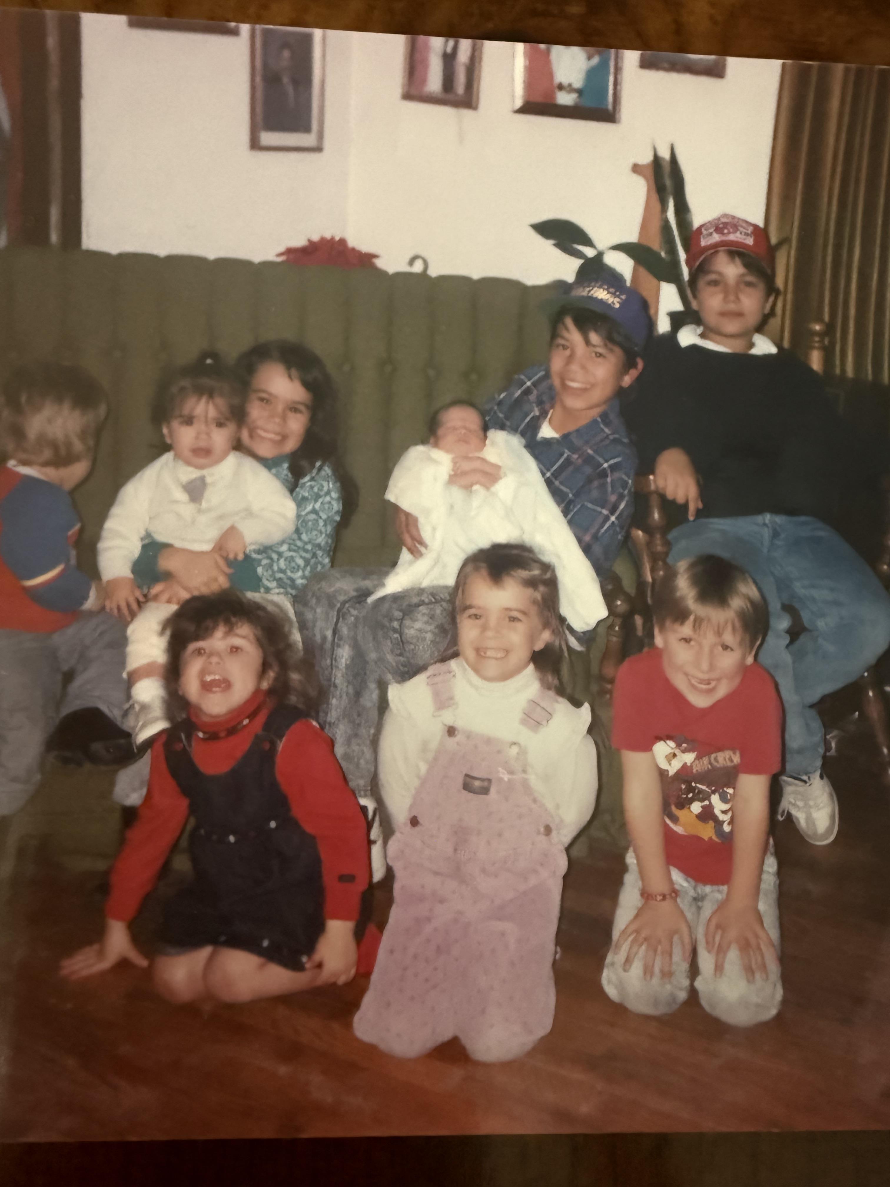 A group of children posing for a photo