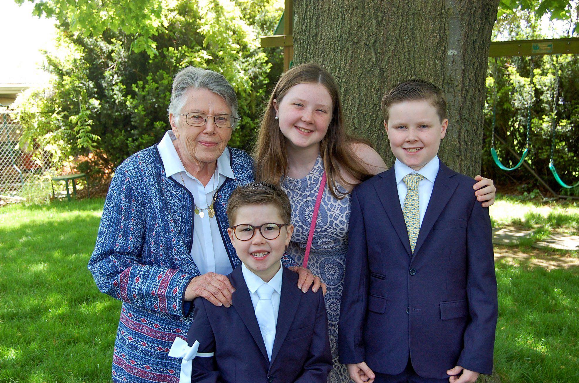A group of people posing for a photo
