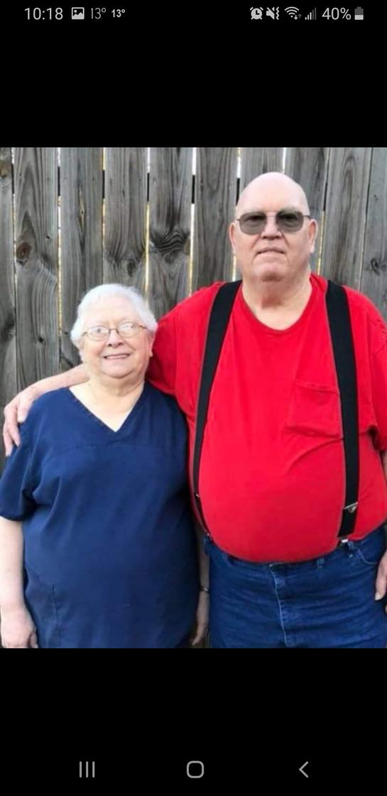 A man and woman standing together