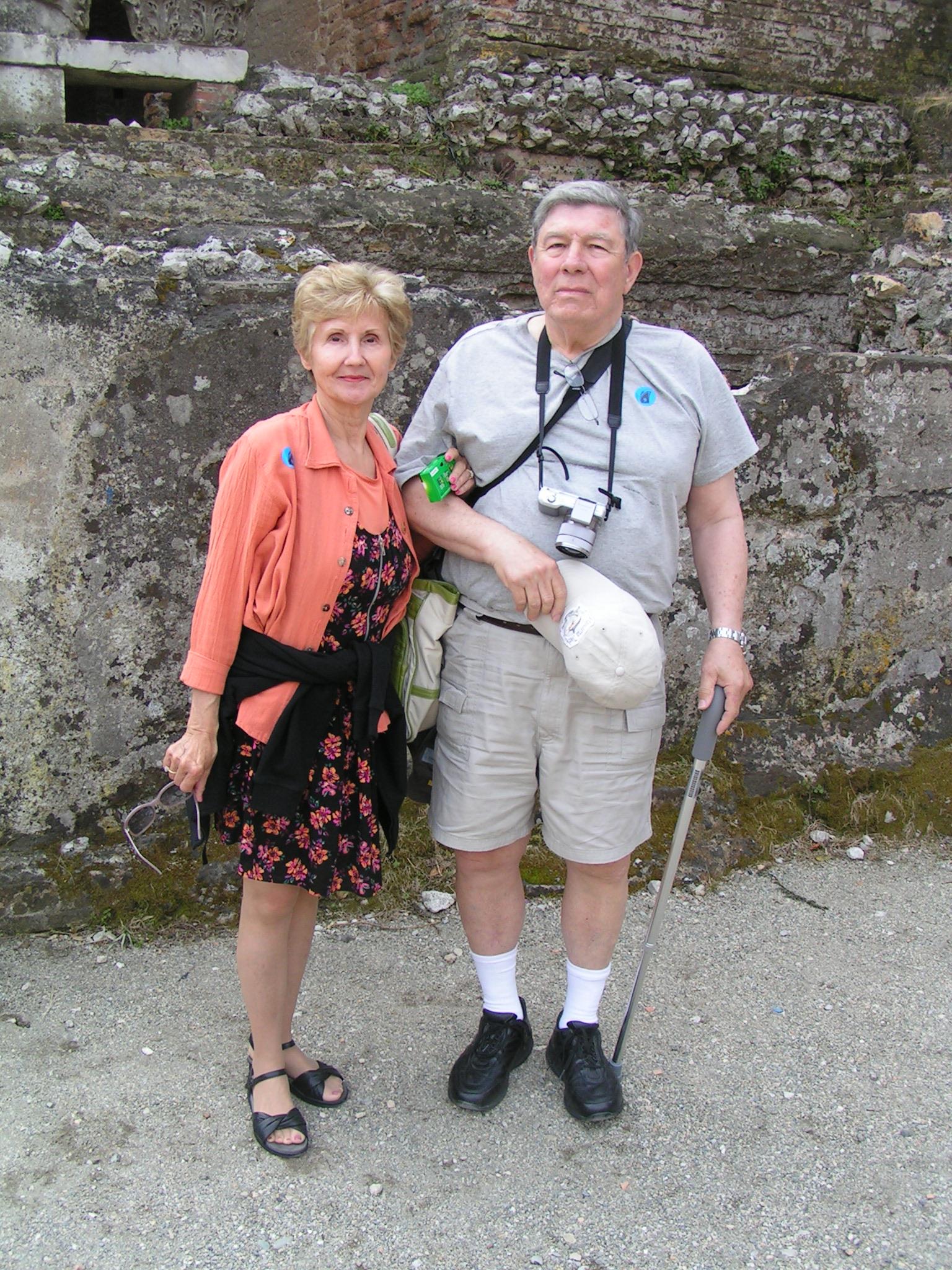 A man and woman standing together