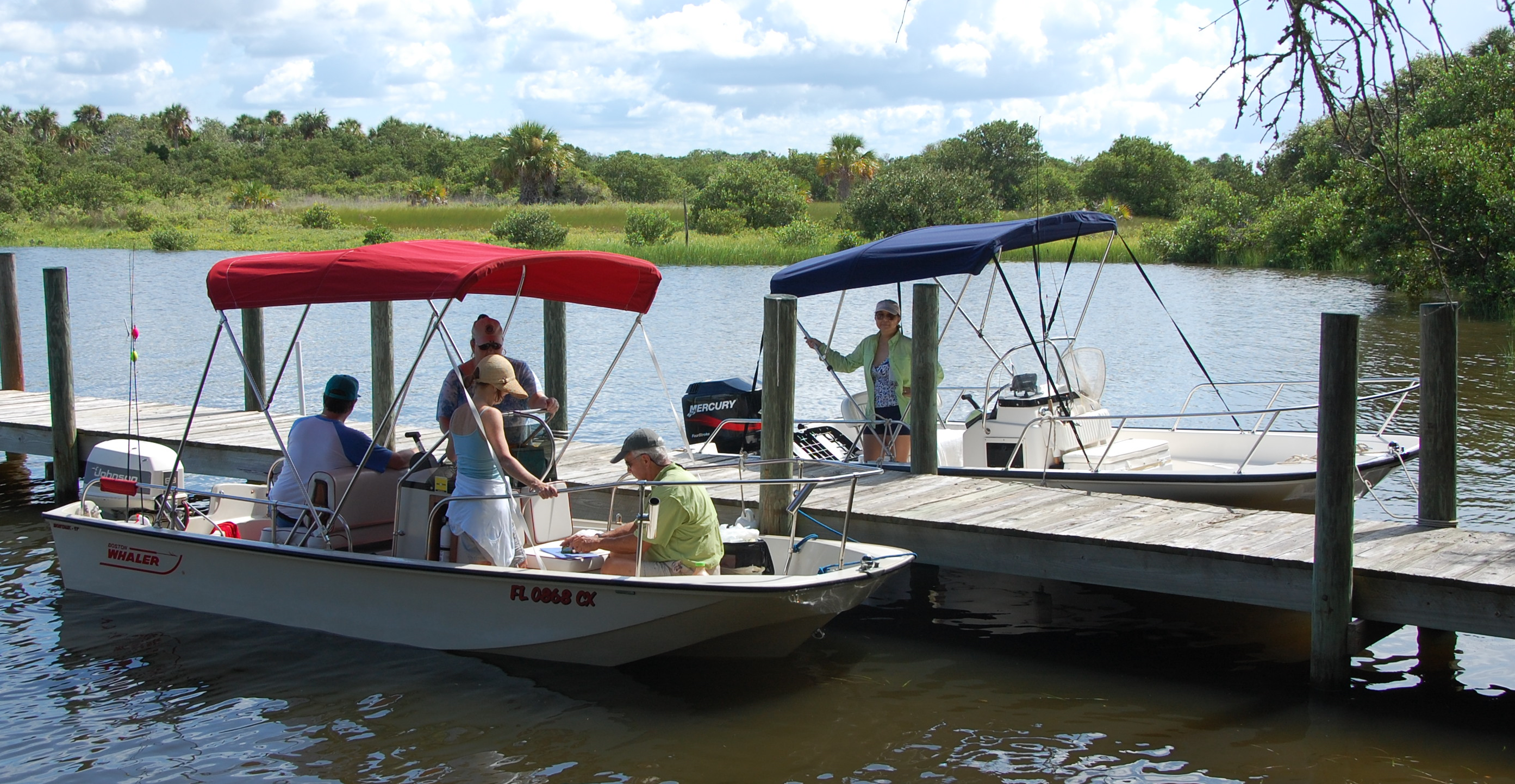 A group of people on a boat