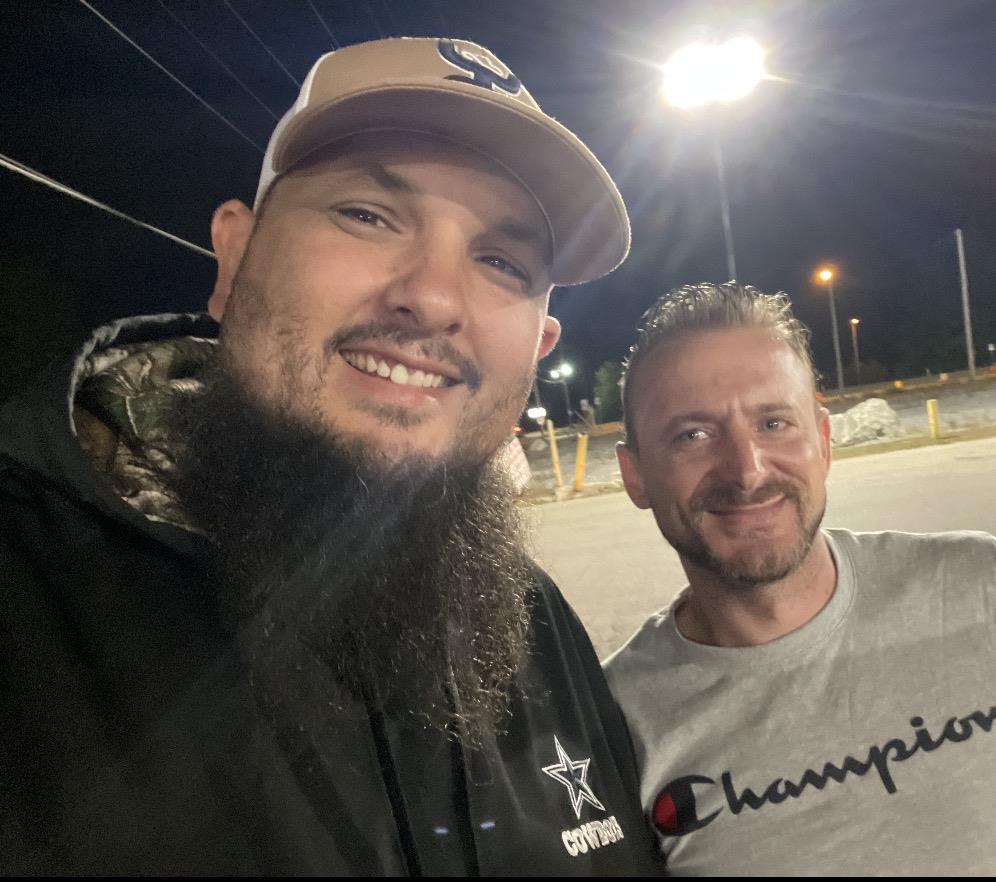 Two men taking a selfie