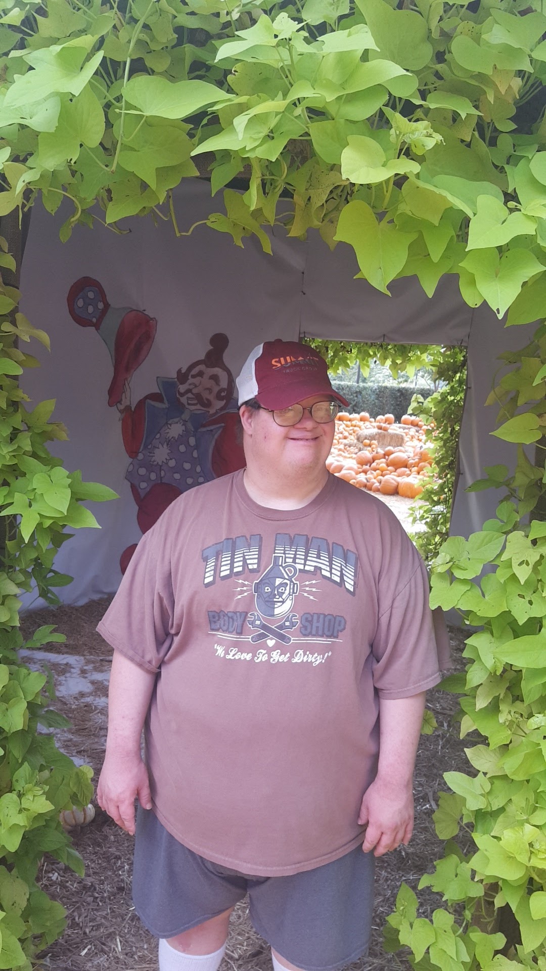 A man standing in a garden