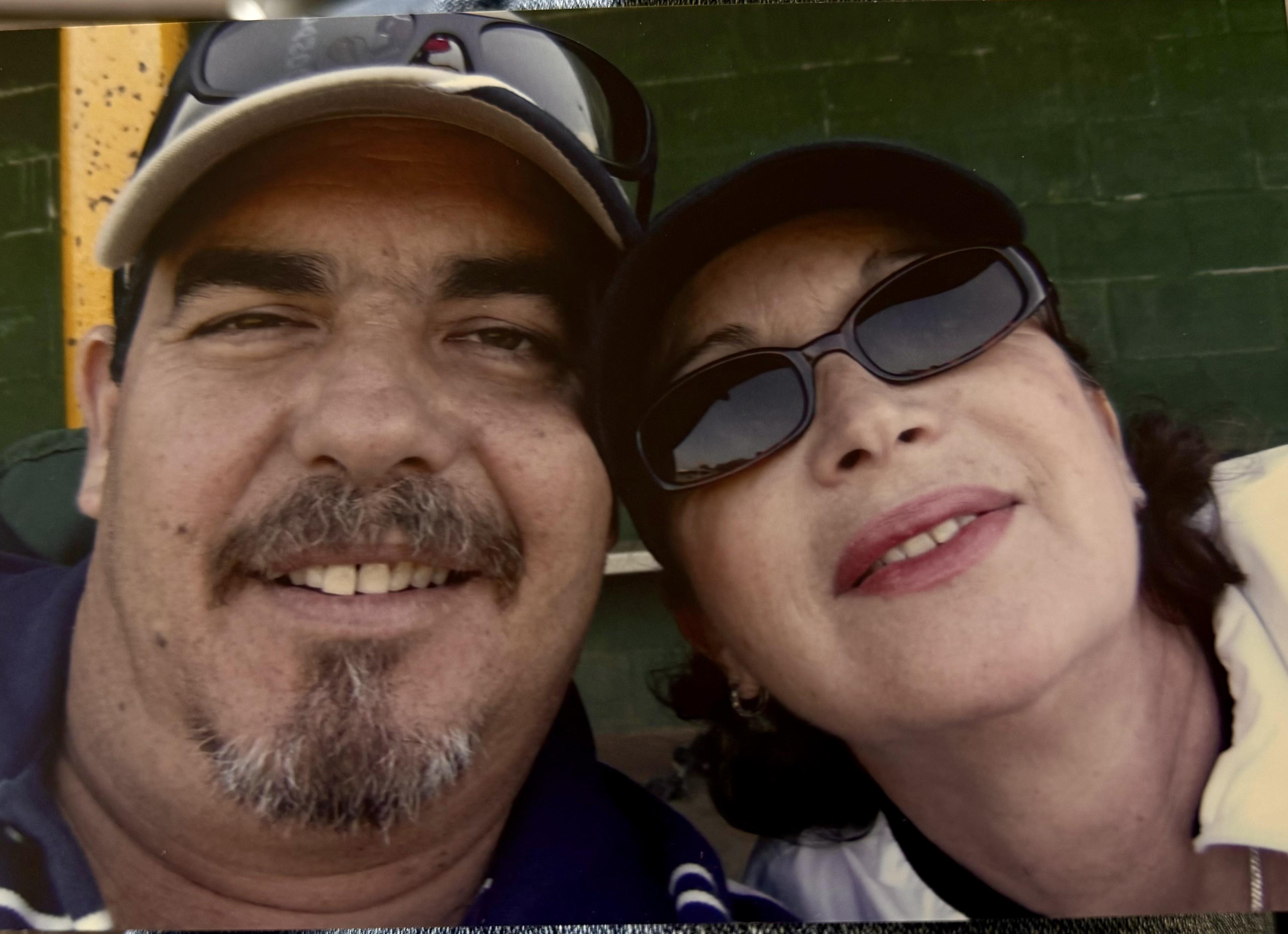 A man and woman taking a selfie