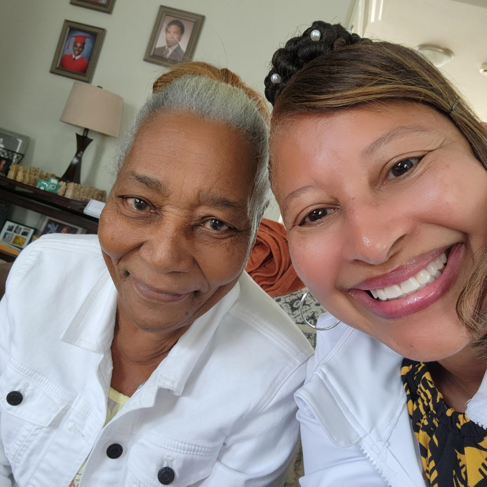 Two women smiling for a selfie