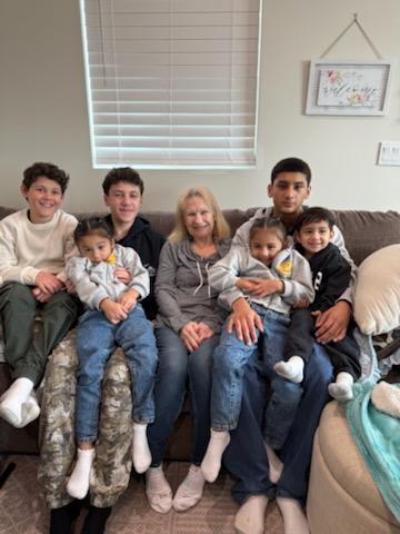 A group of people sitting on a couch