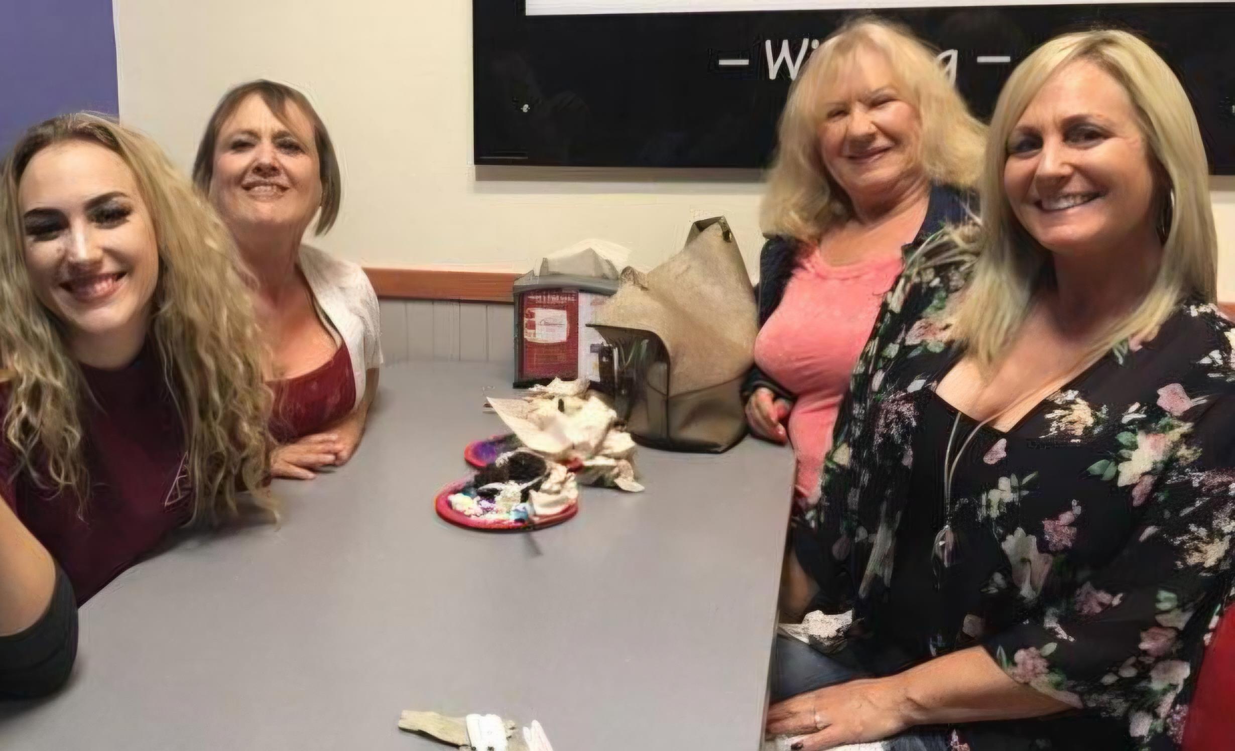 A group of women sitting at a table