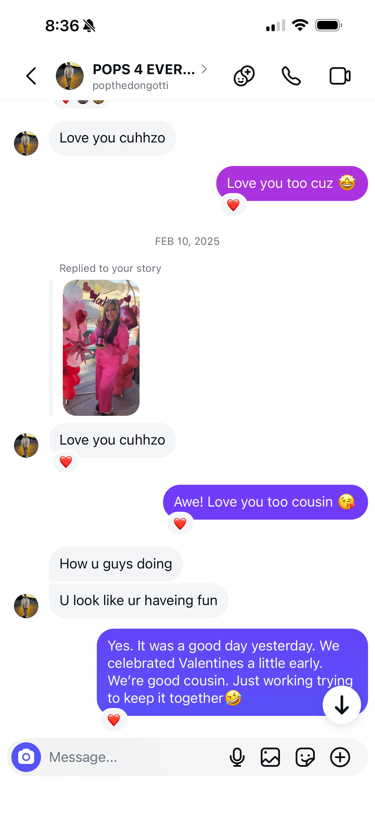 A screenshot of a chat