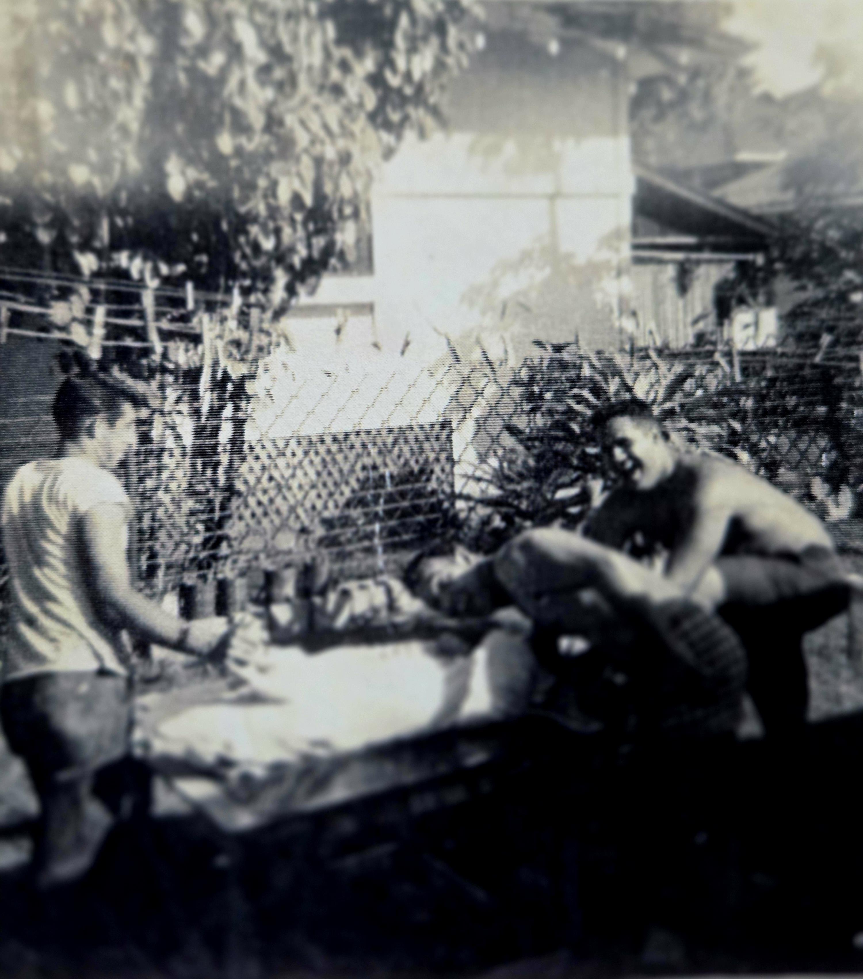 A group of people outside