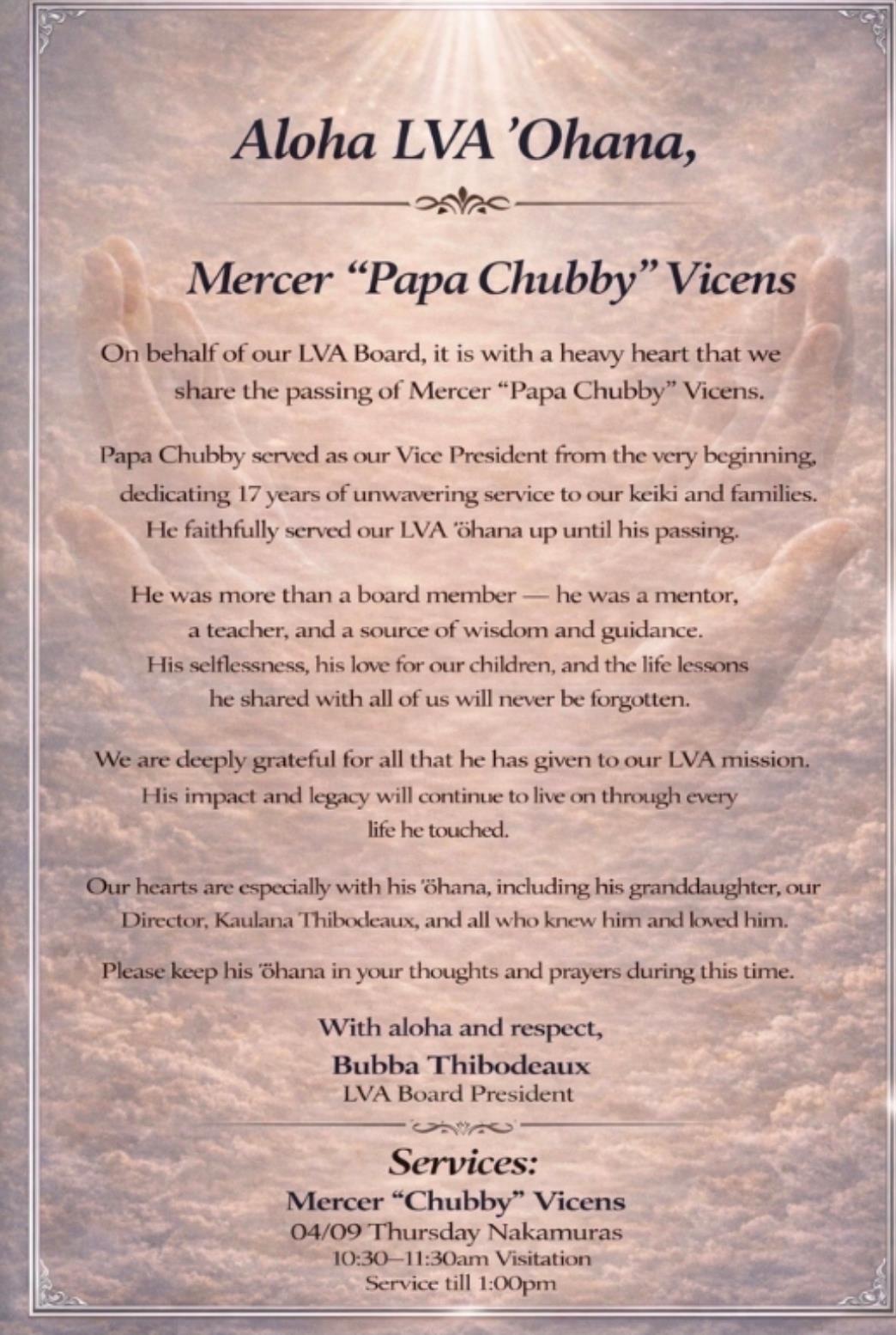 A close-up of a funeral card