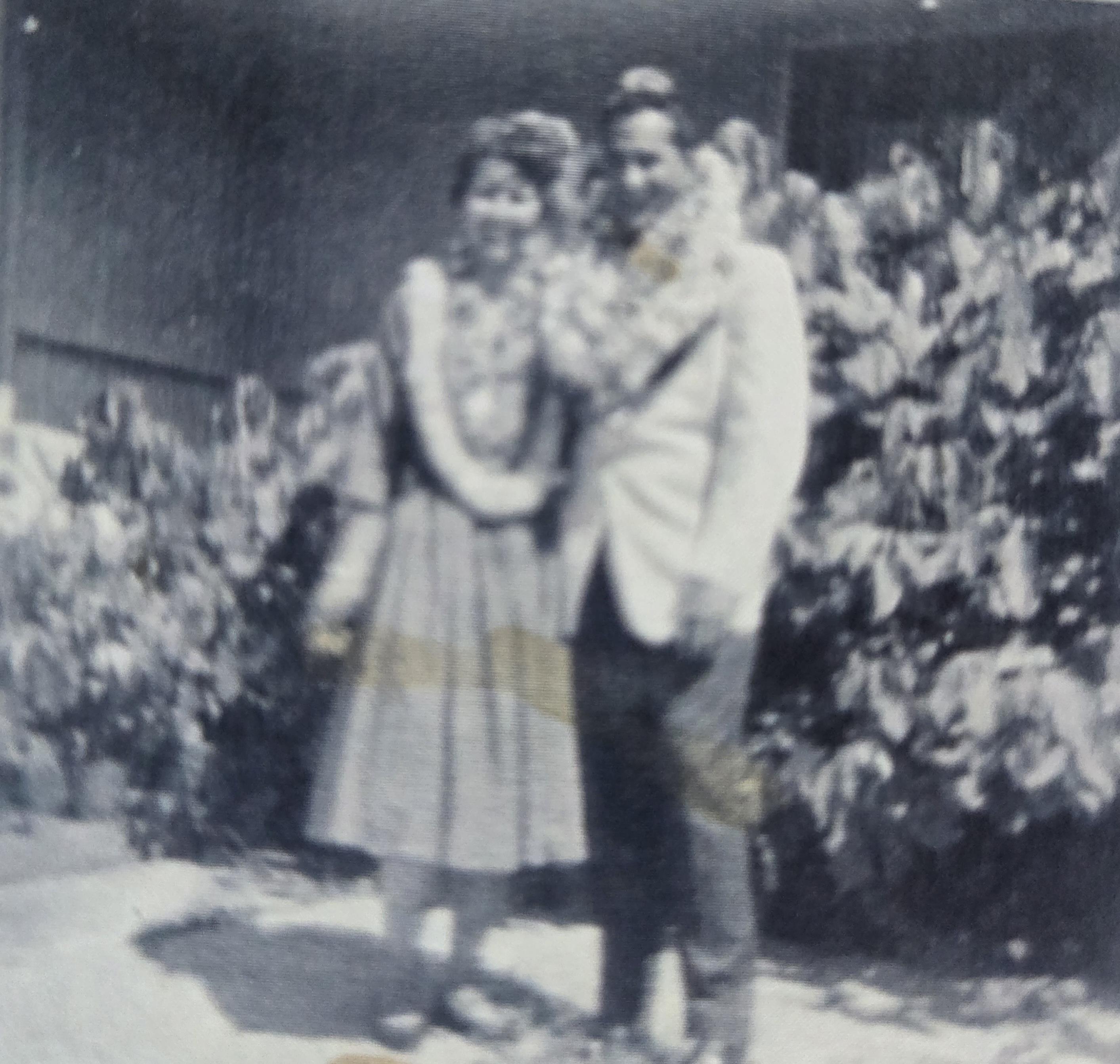 A man and woman standing together