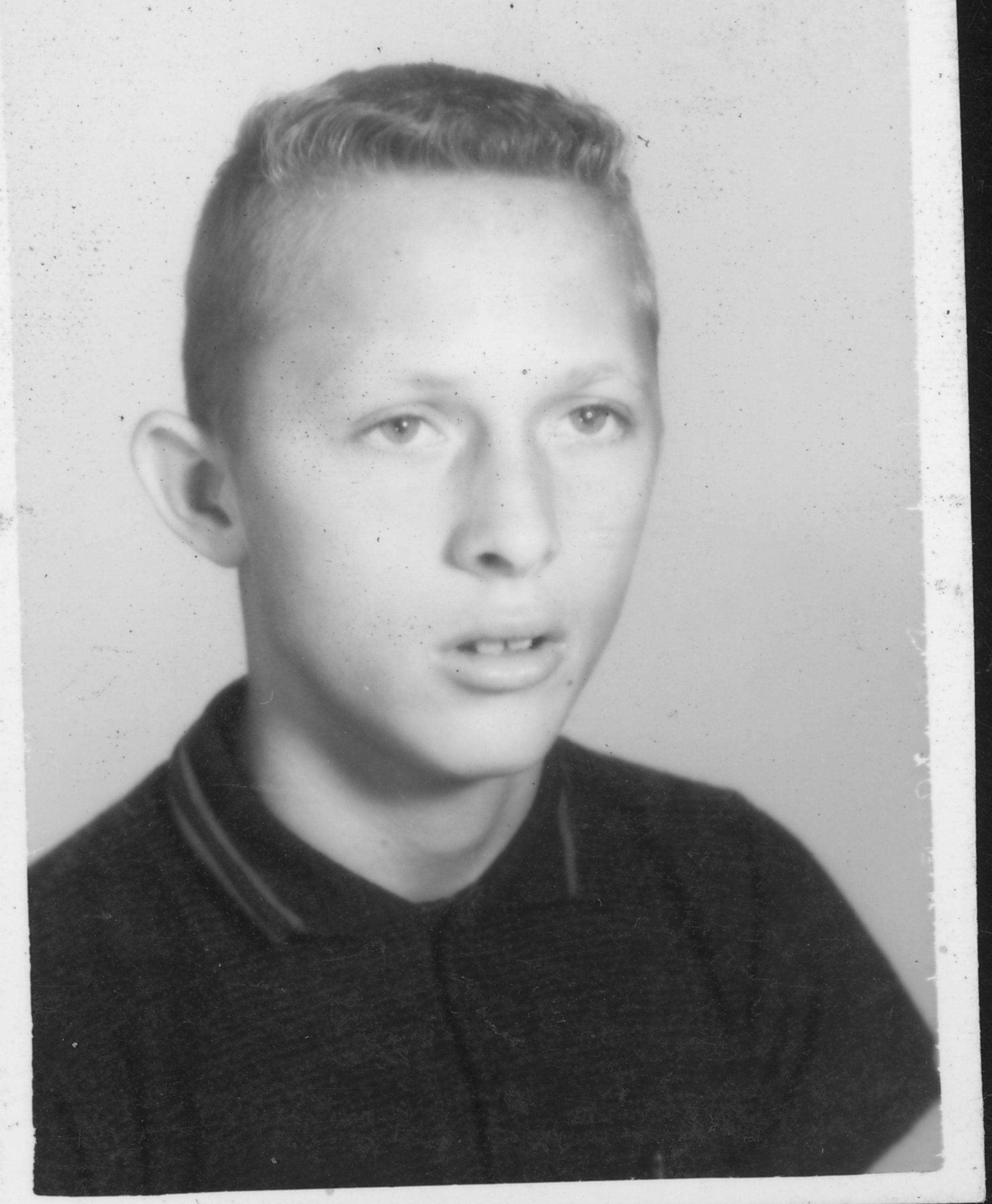 A close-up of a boy