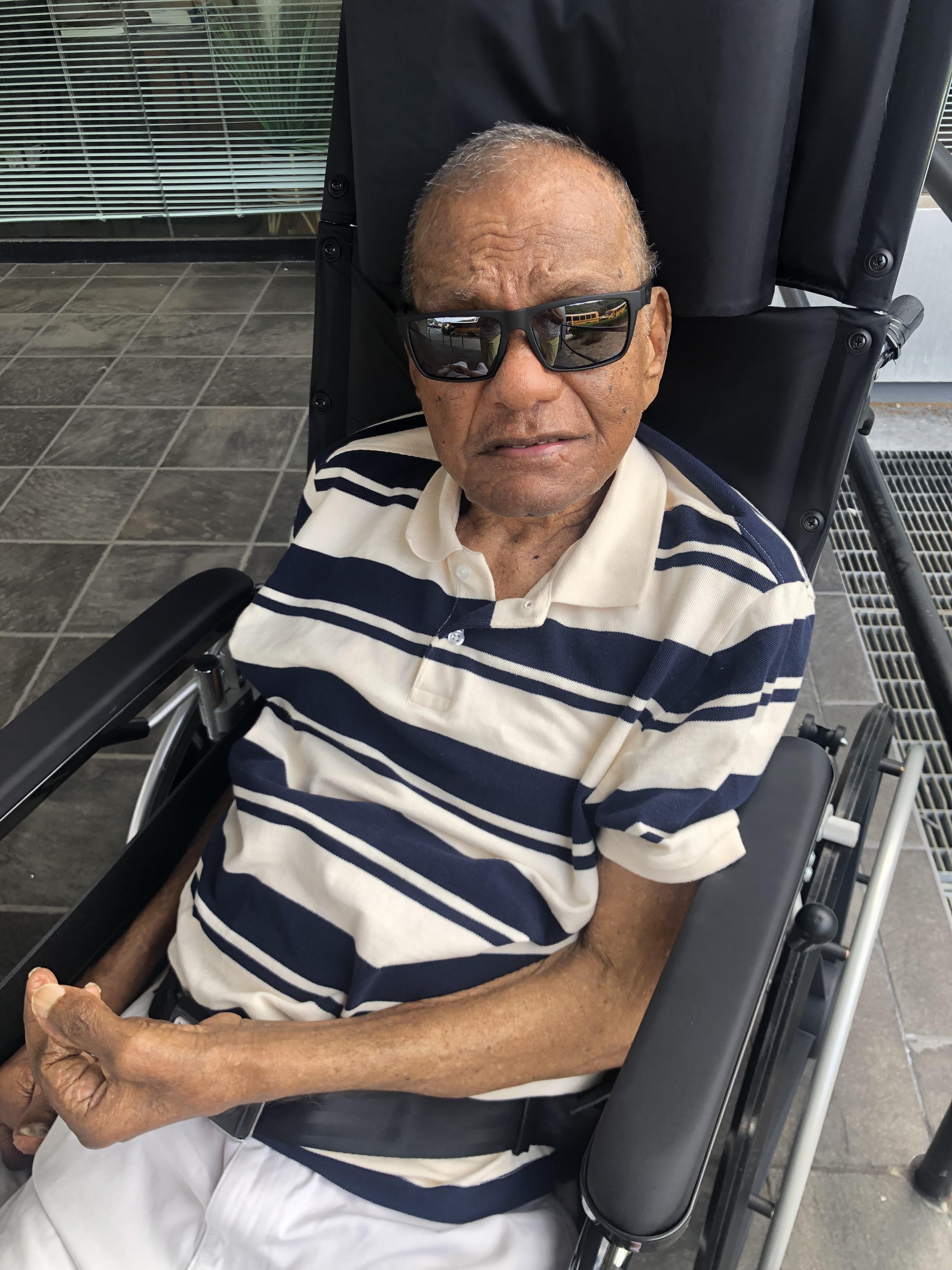 A man in a wheelchair