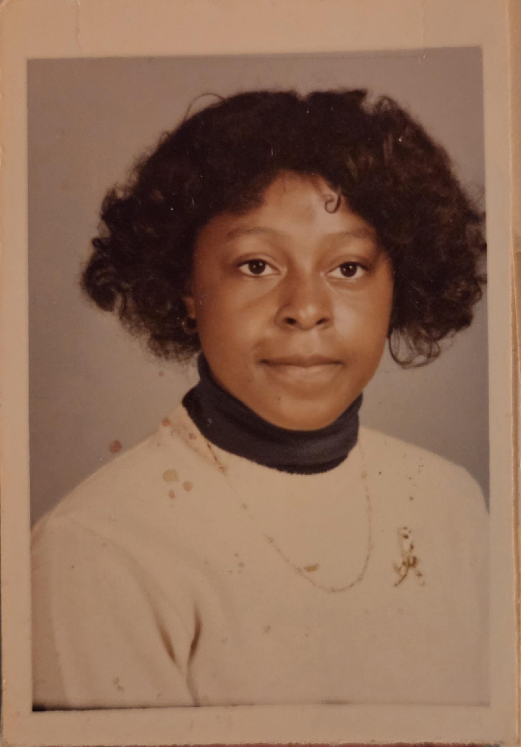 A woman with curly hair