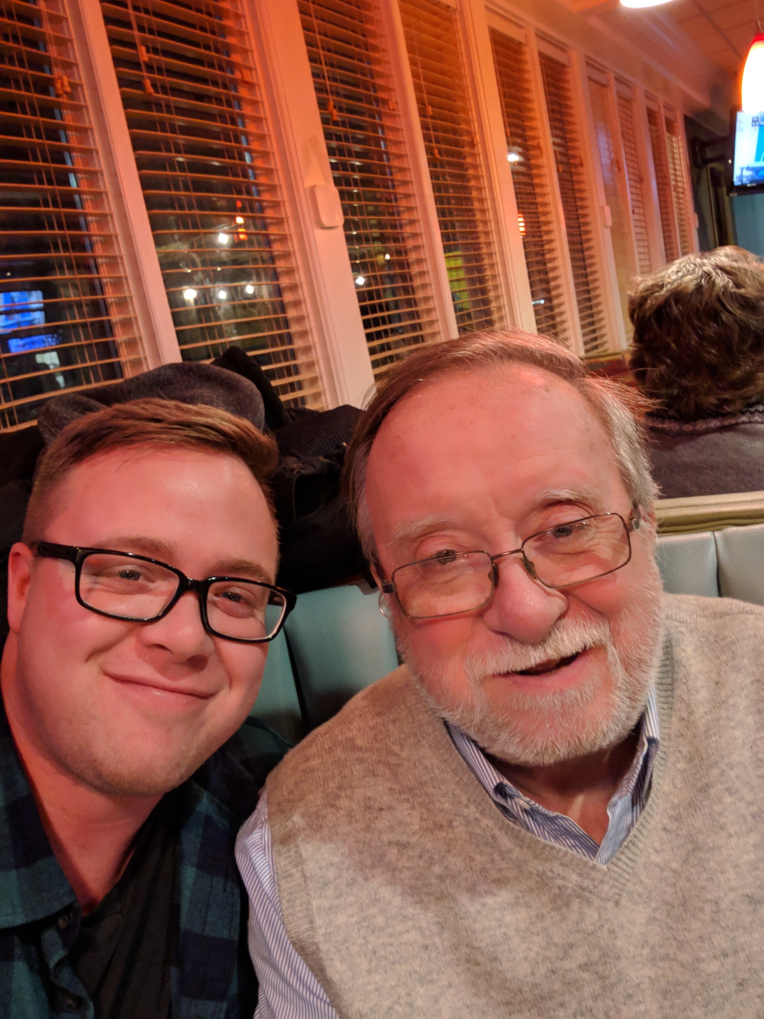 Two men taking a selfie
