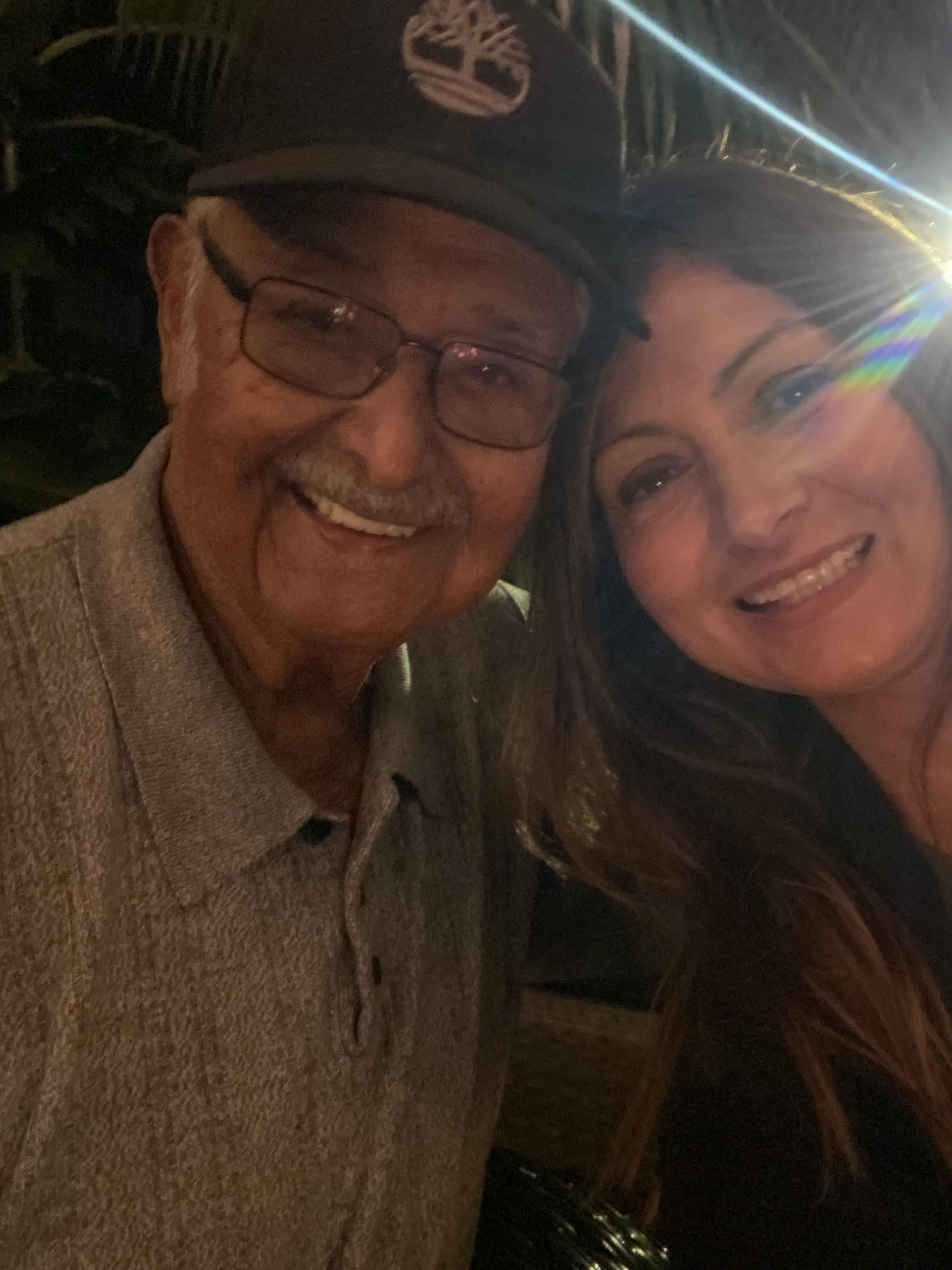 A man and woman taking a selfie