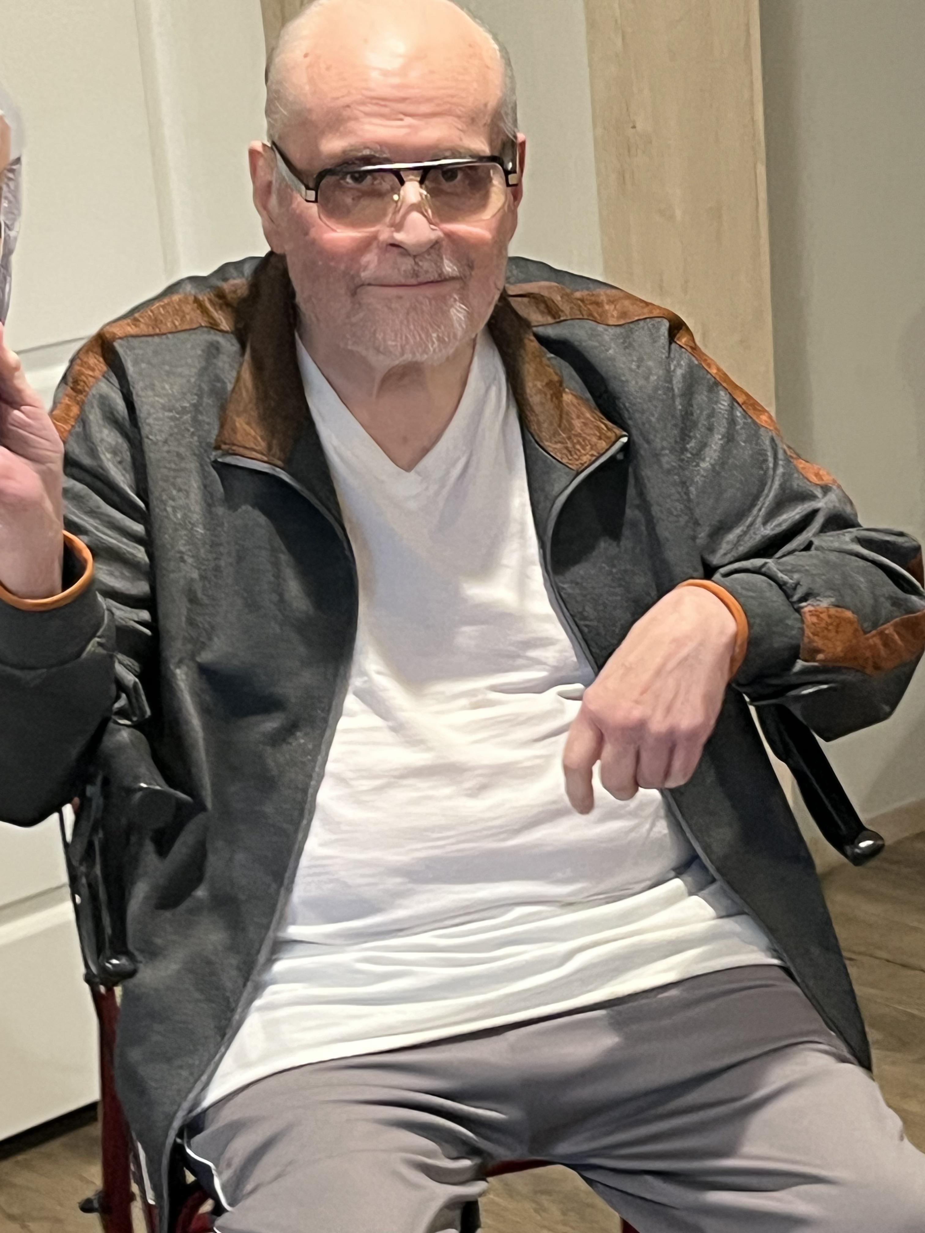 A man sitting in a chair