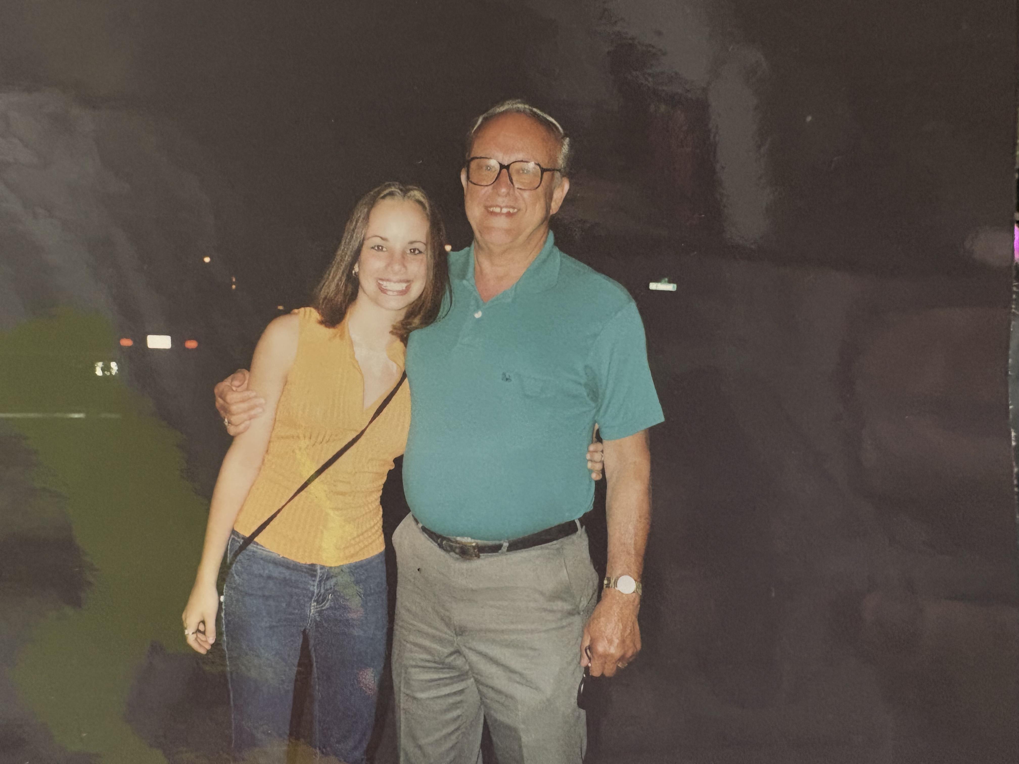 A man and woman standing together