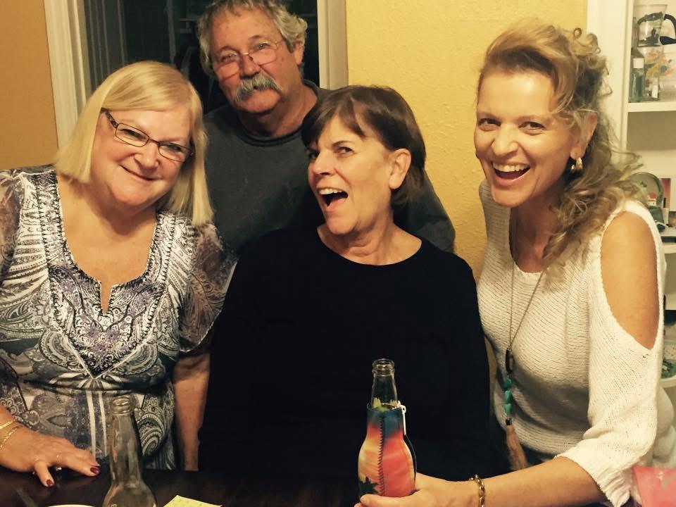 A group of people smiling