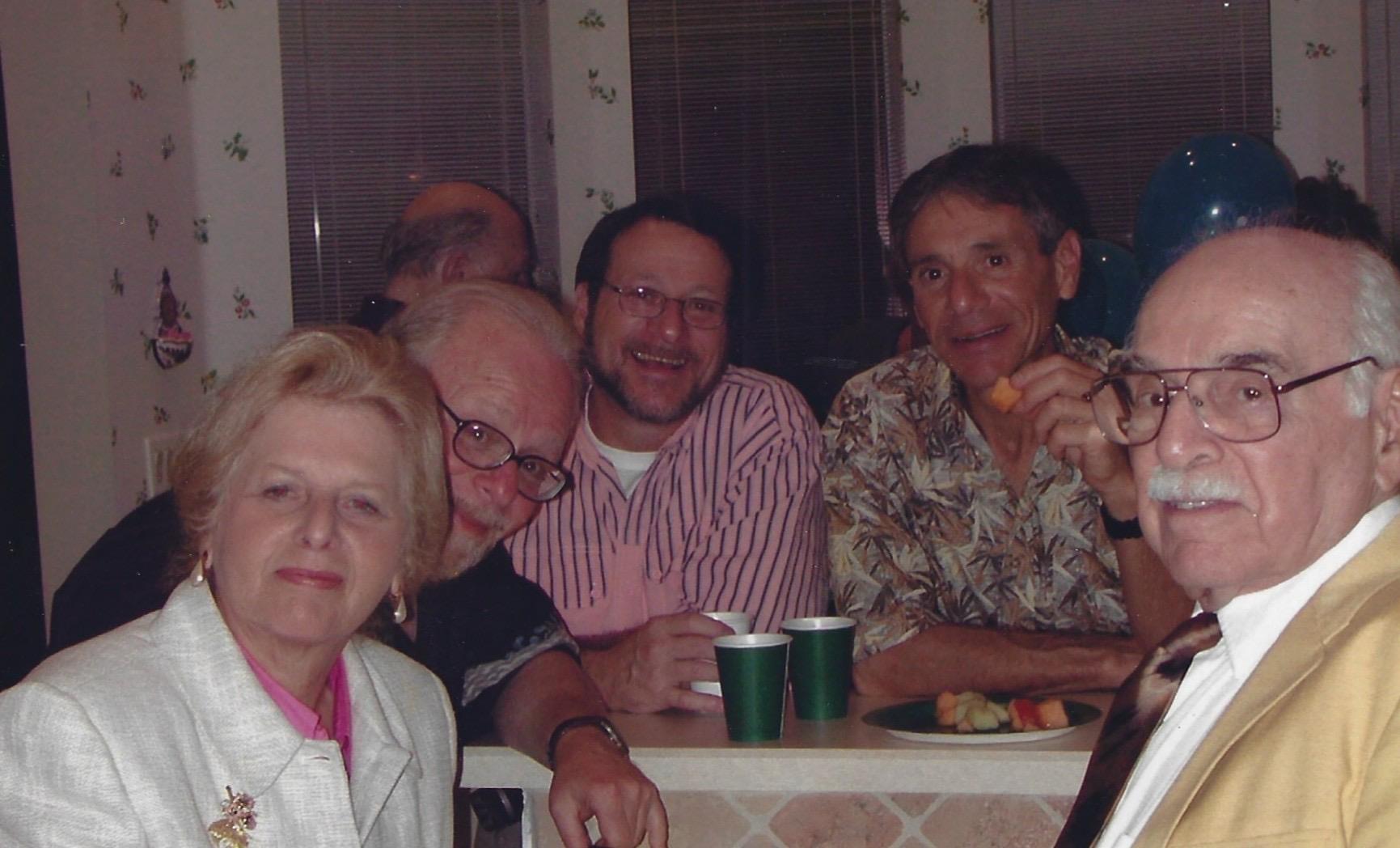 A group of people sitting at a table