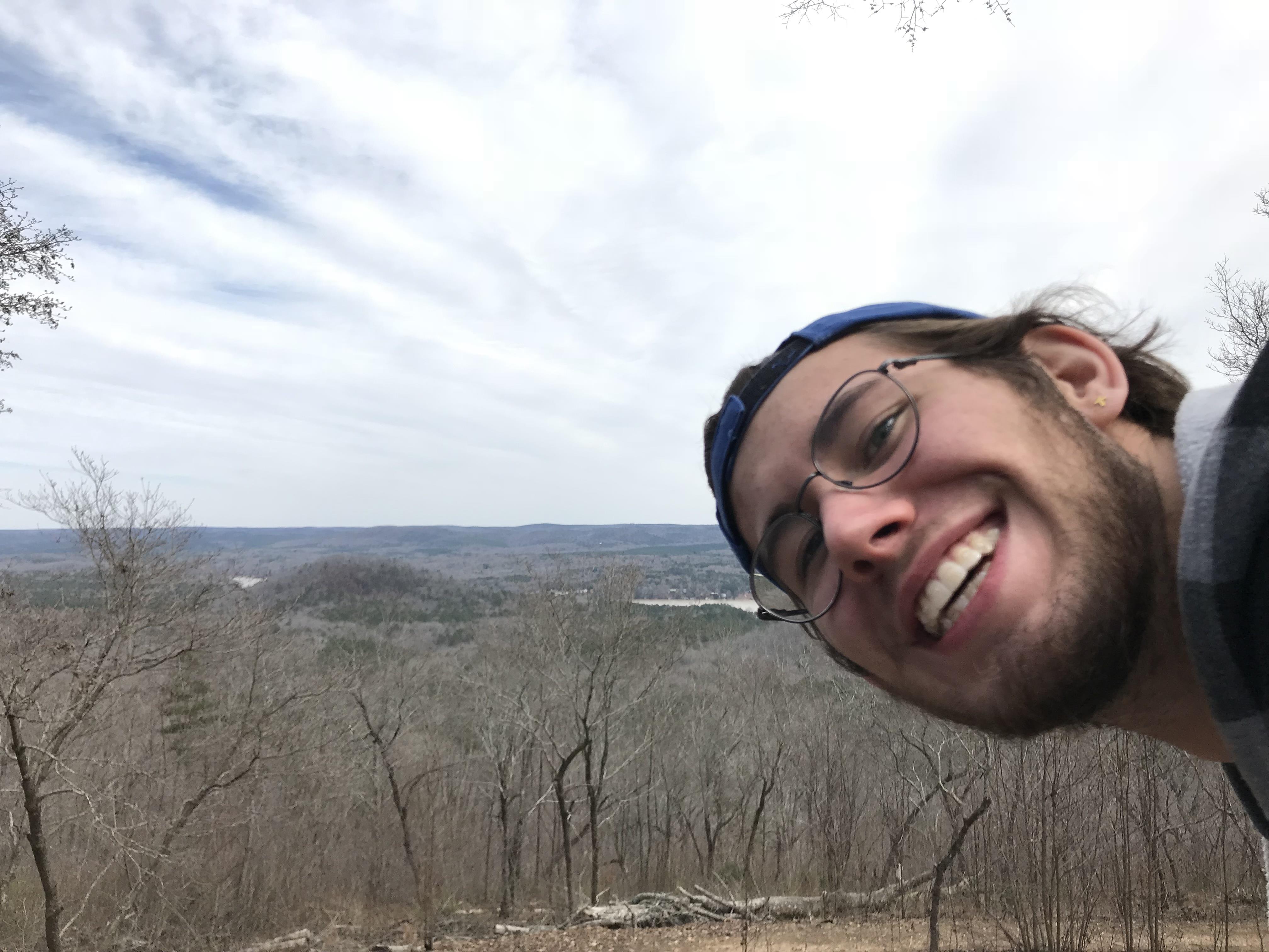 A man's head with a beard