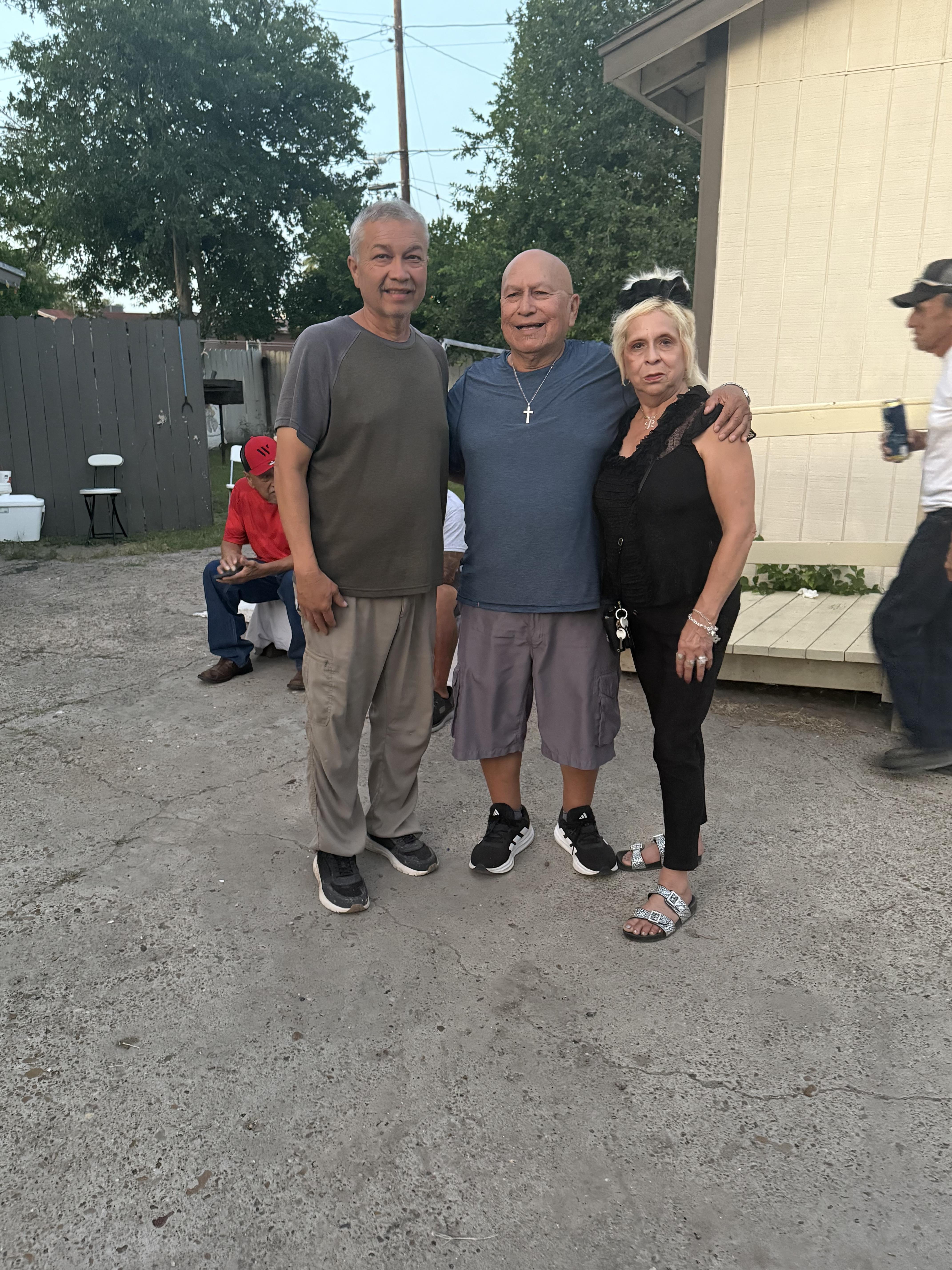 A group of people standing together