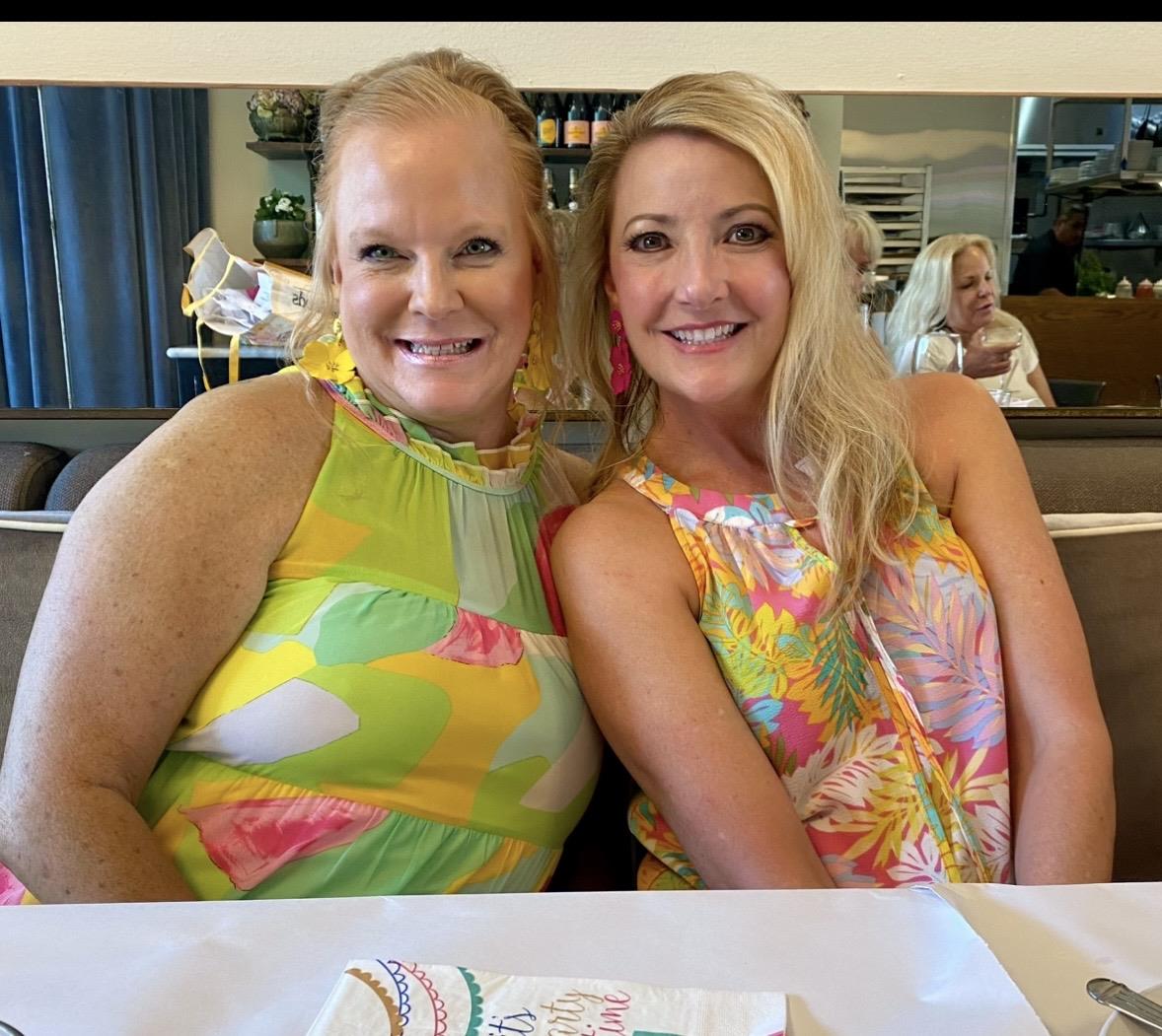 Two women sitting at a table