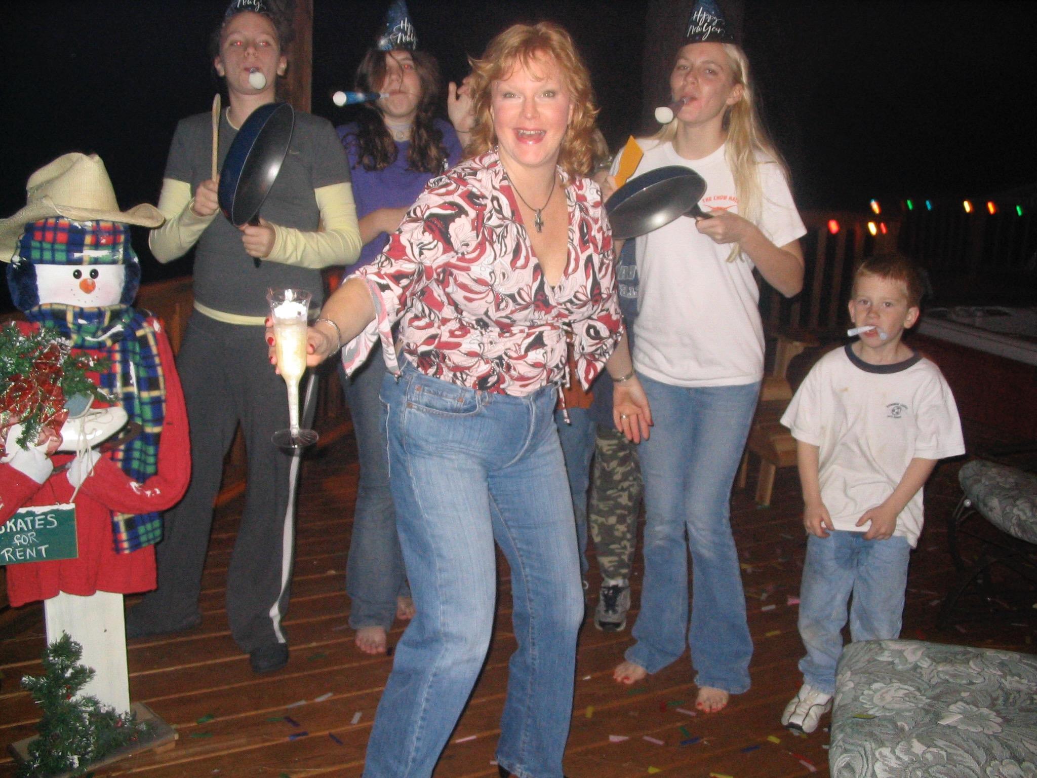 A group of people at a party