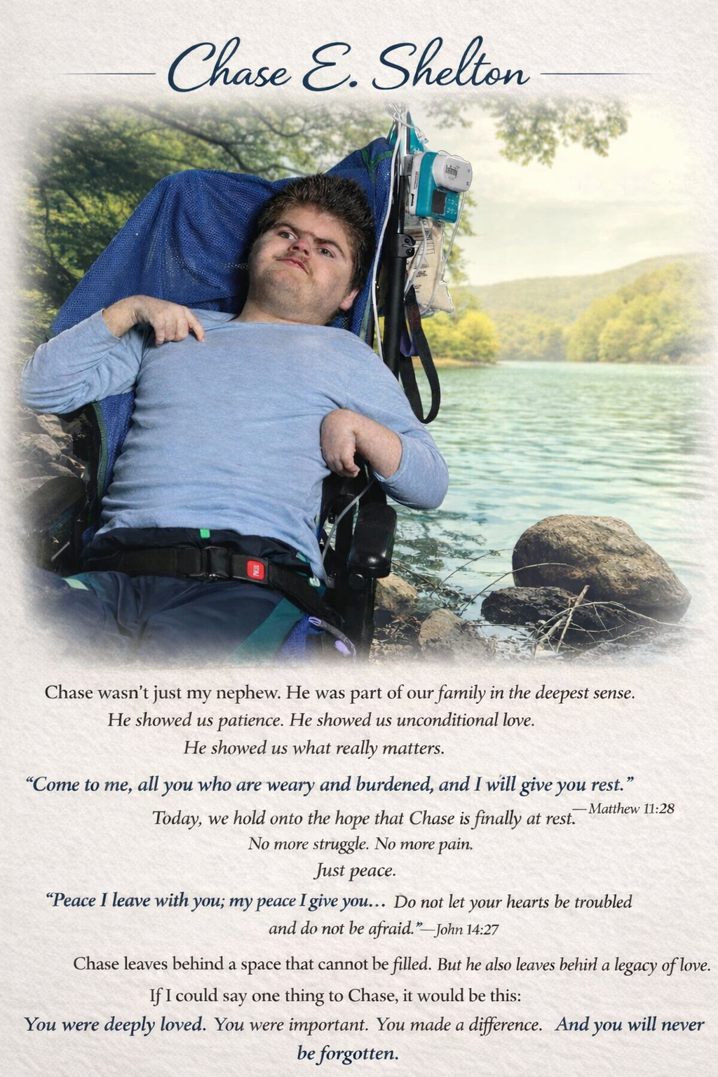 A man in a wheelchair