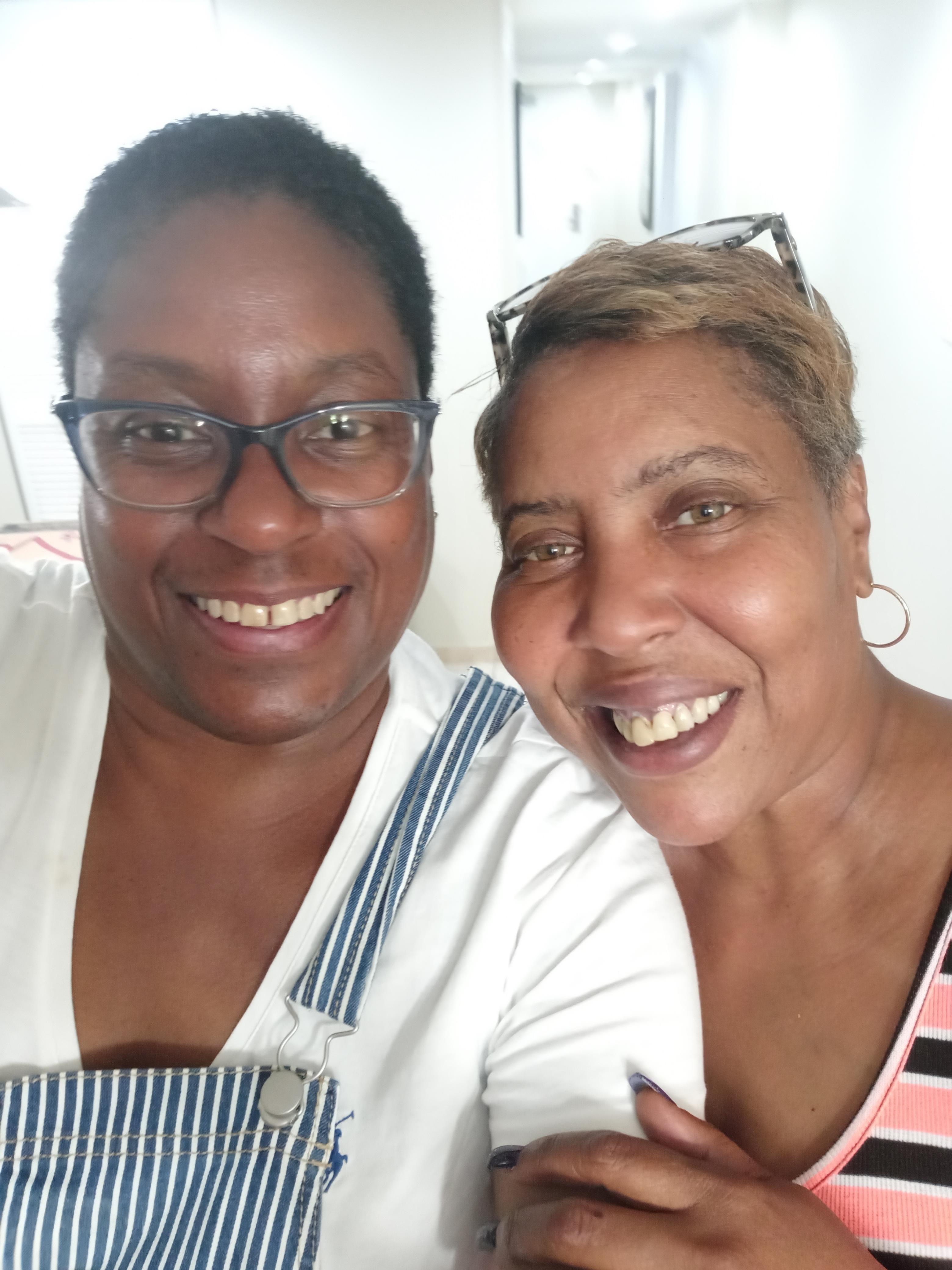 Two women taking a selfie