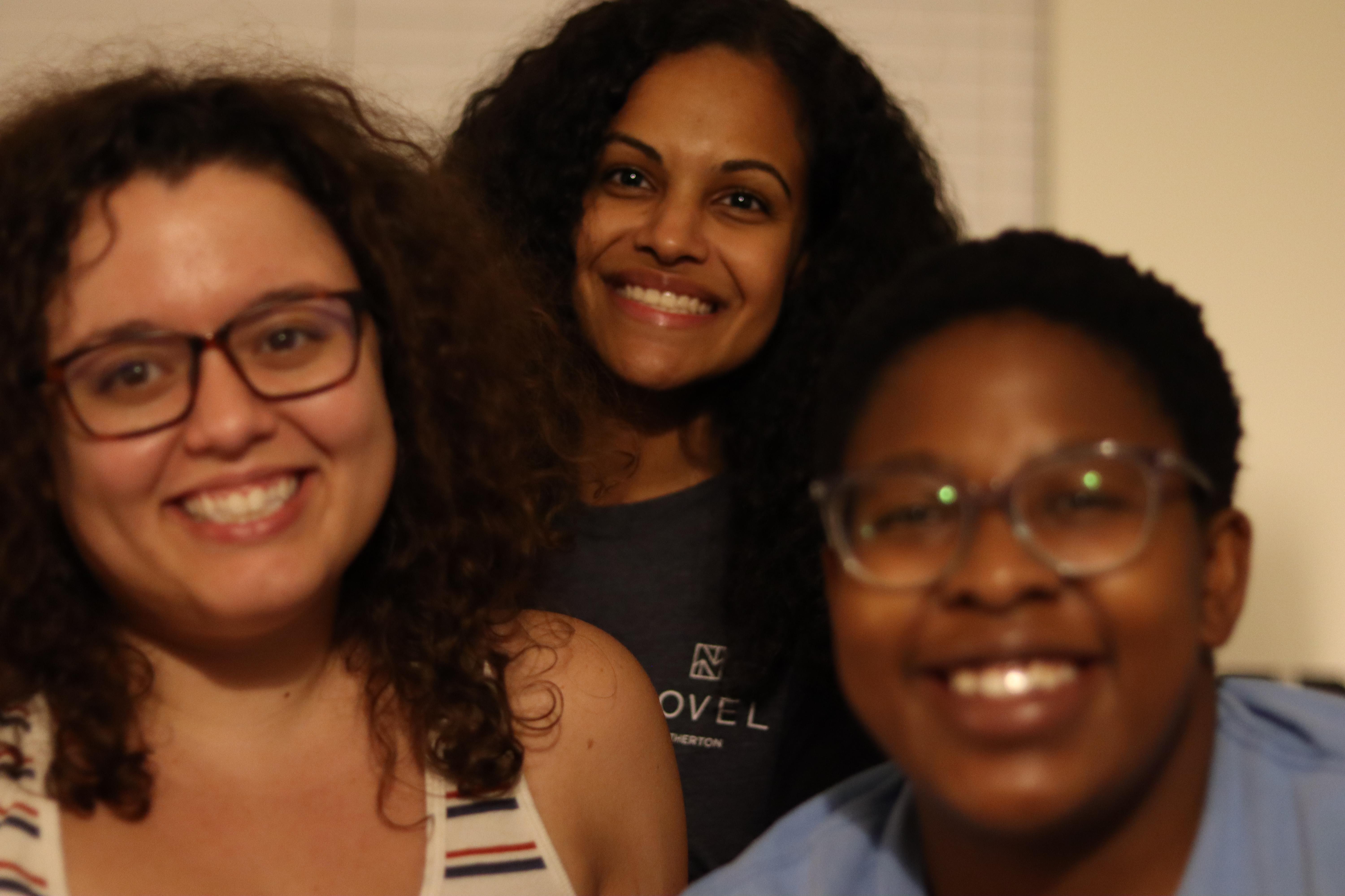 A group of women smiling