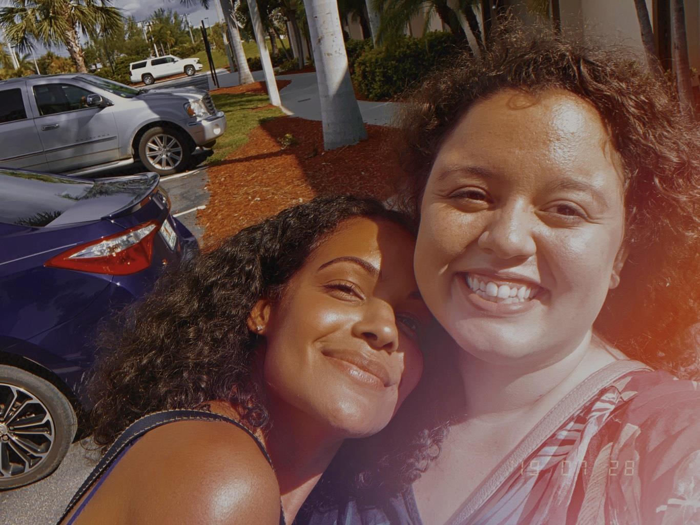 Two women taking a selfie