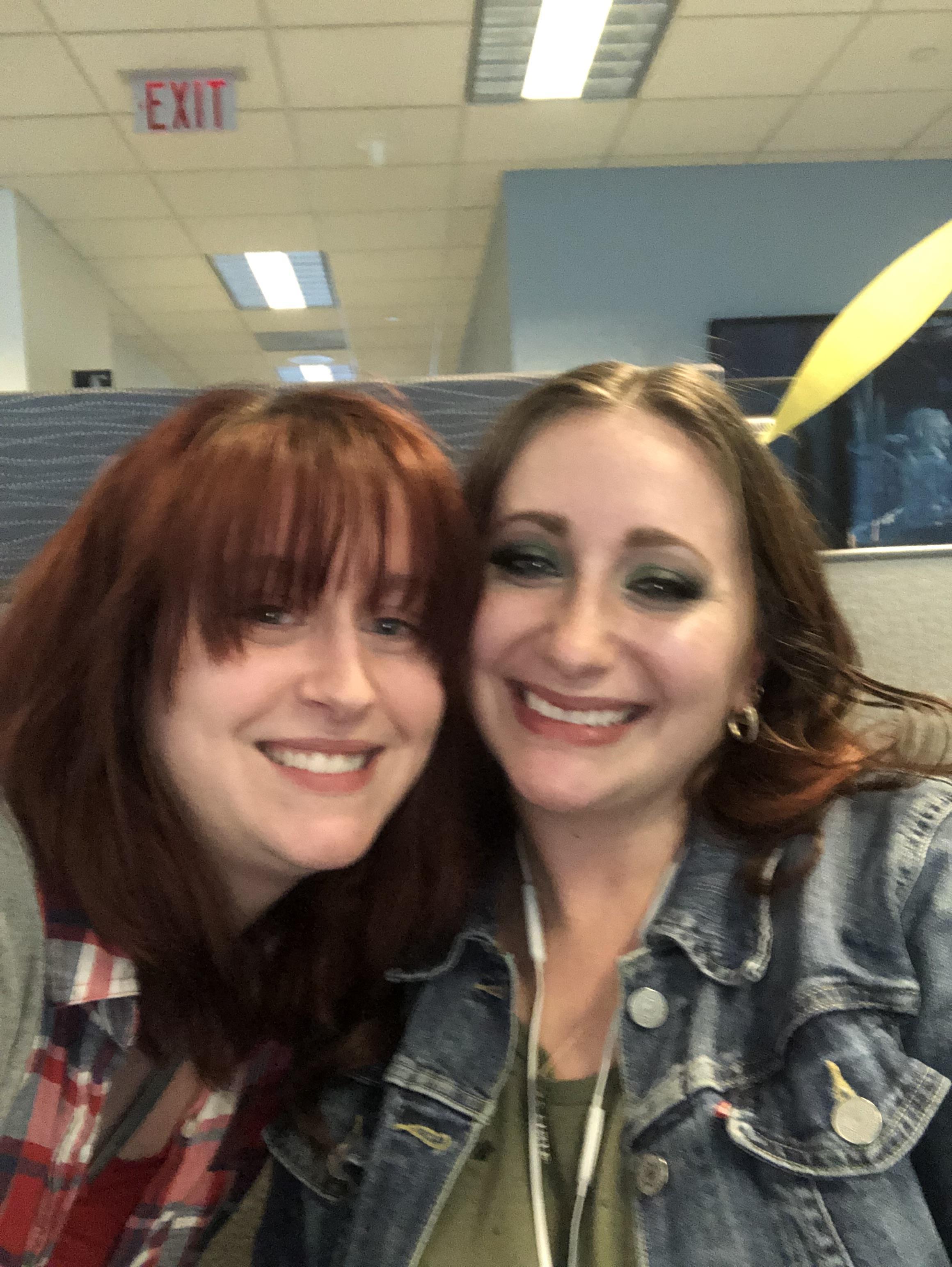 Two women taking a selfie