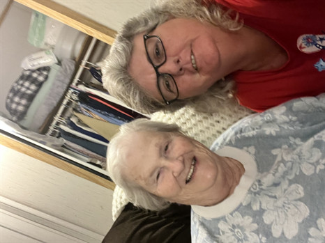 Two women taking a selfie