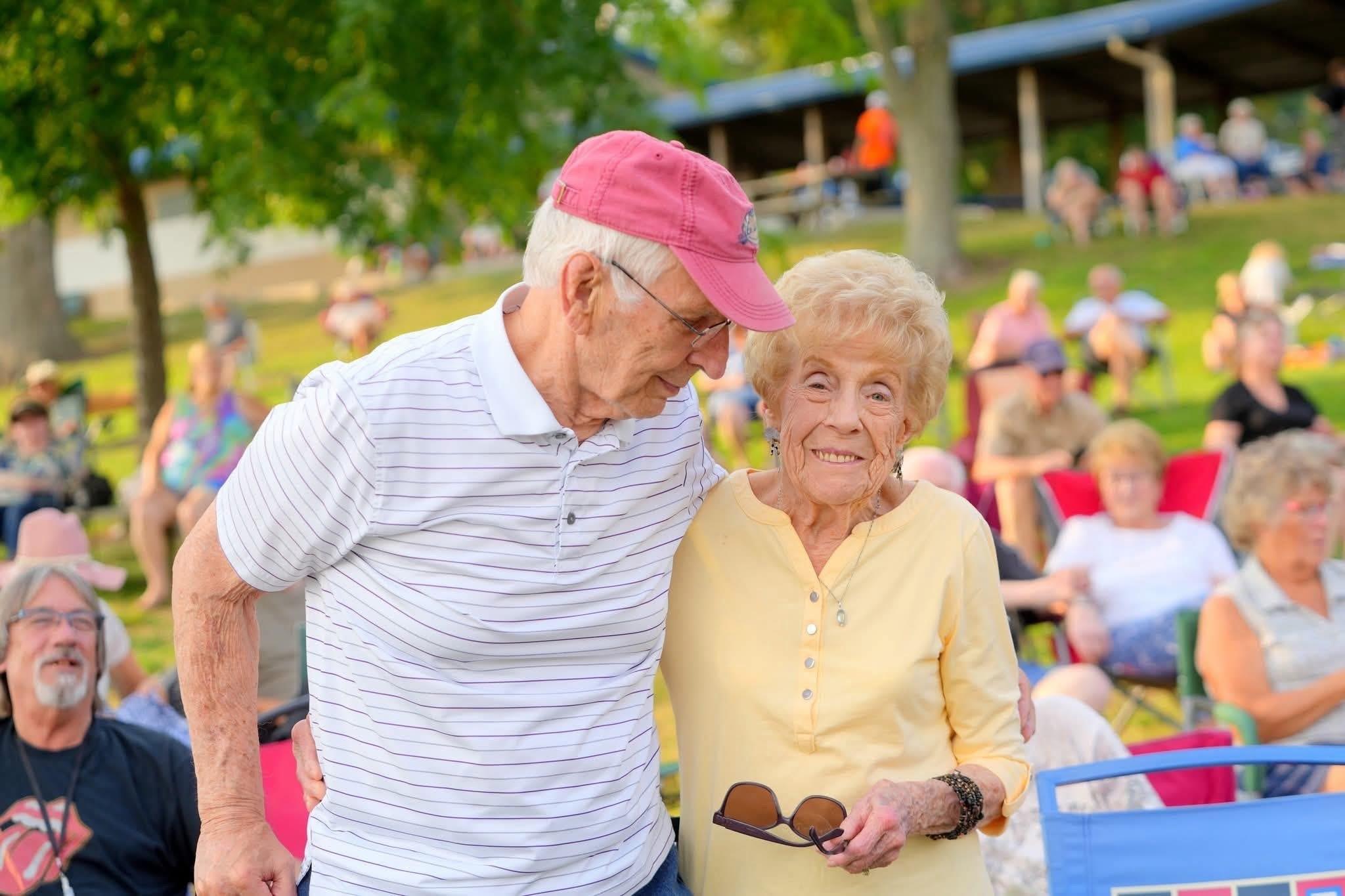 A man and woman standing together