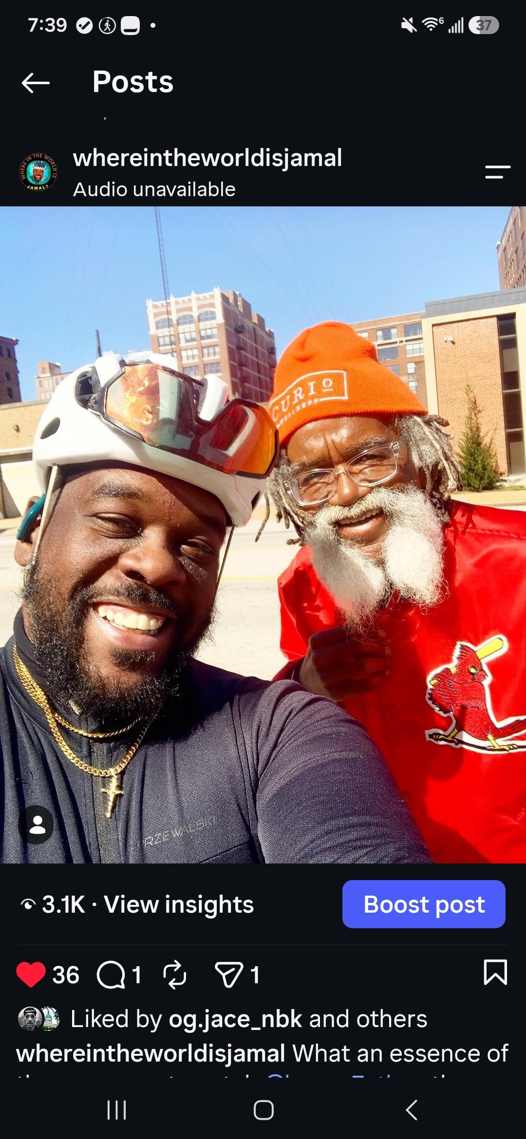 Two men taking a selfie