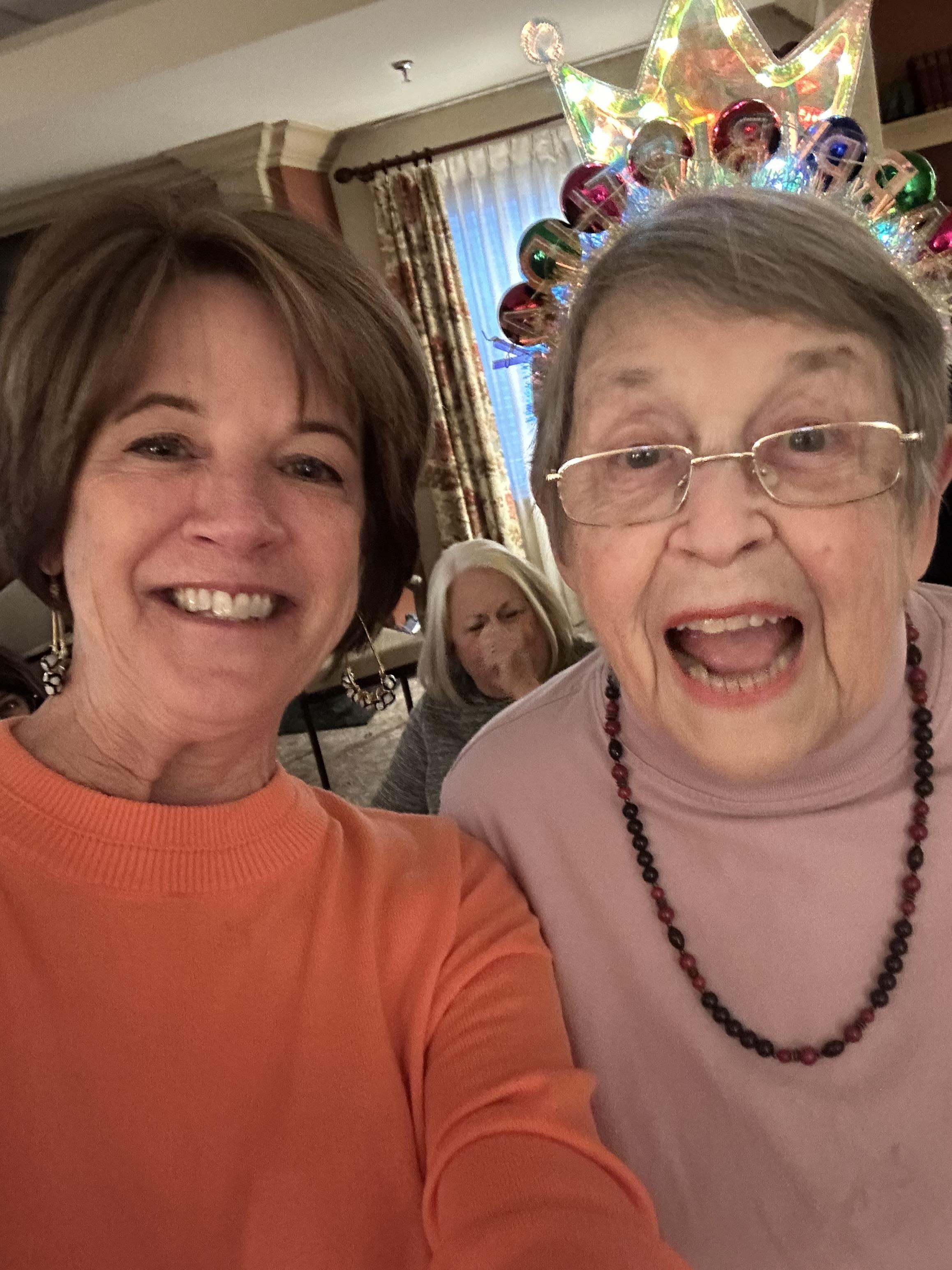 Two women smiling for a selfie