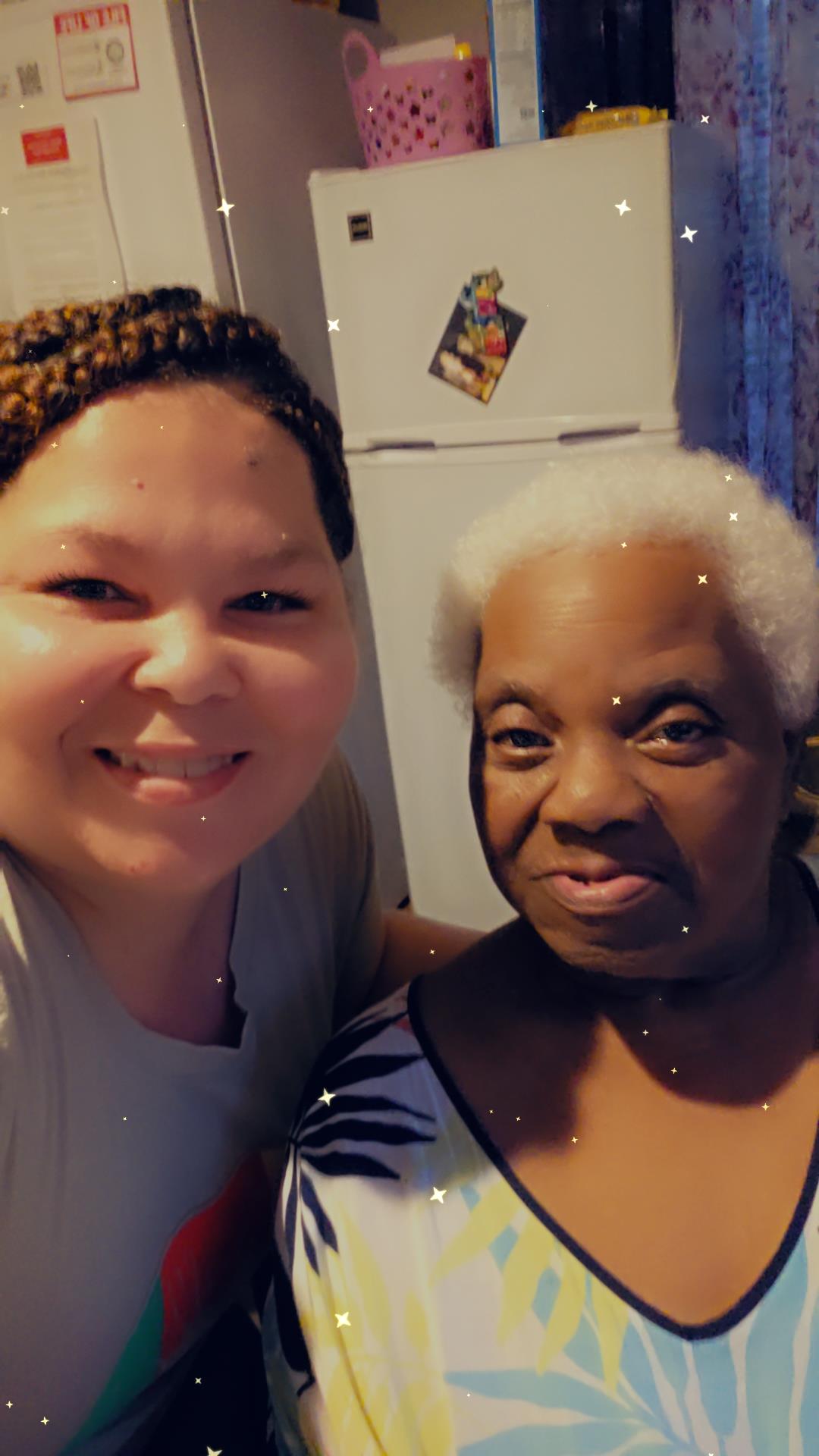 Two women taking a selfie