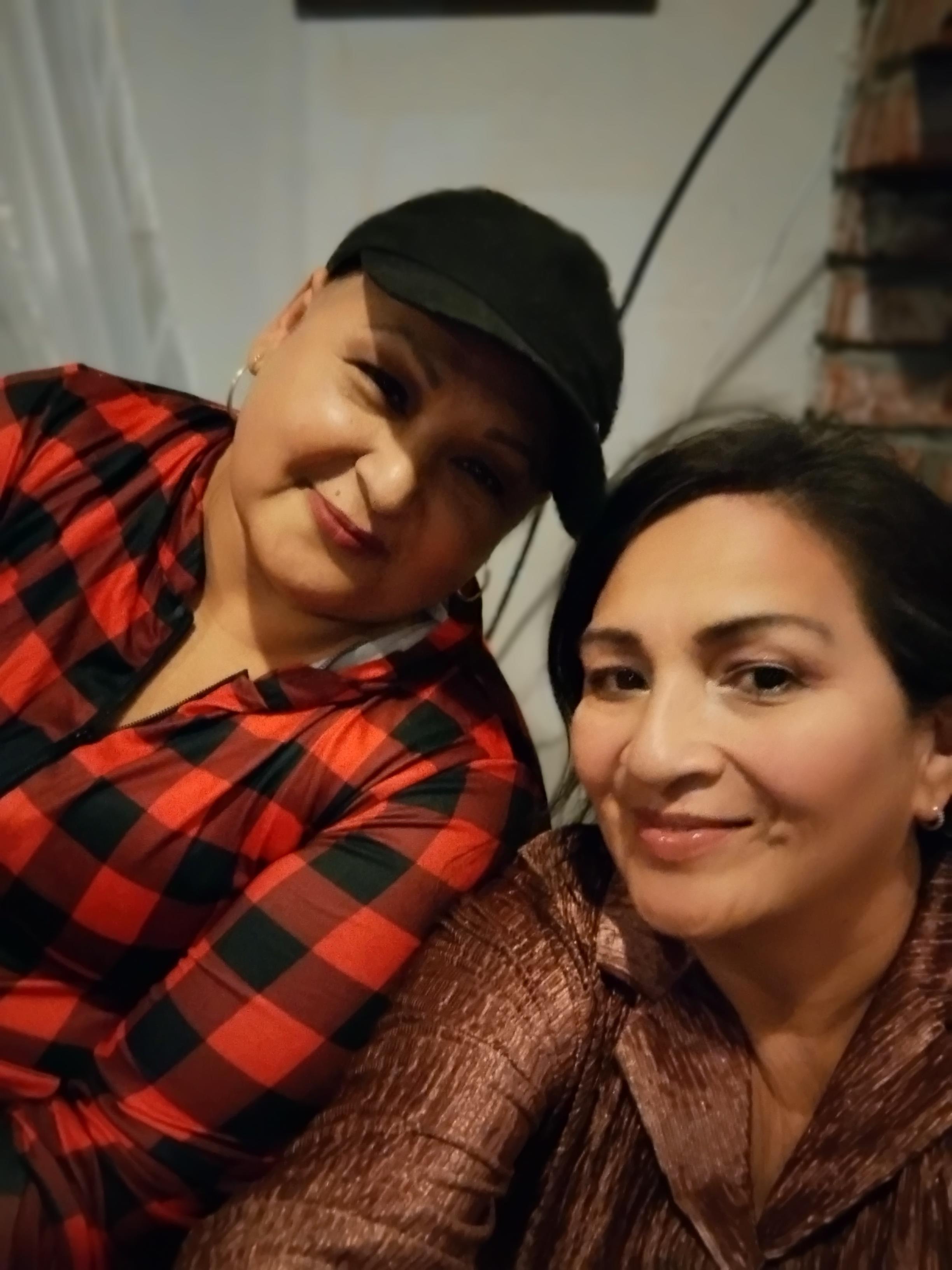 Two women taking a selfie