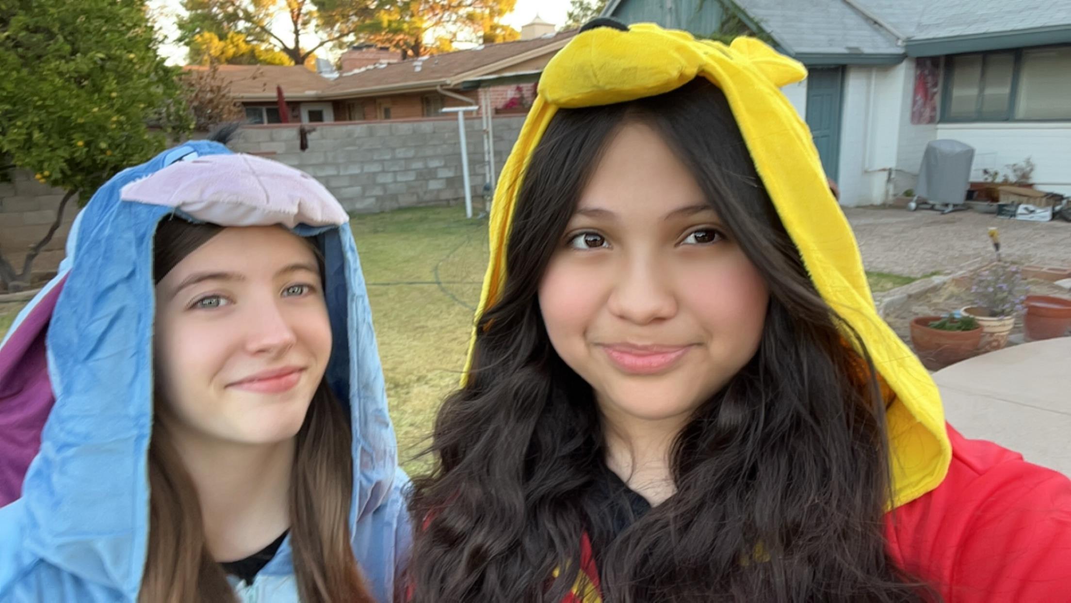 Two girls taking a selfie