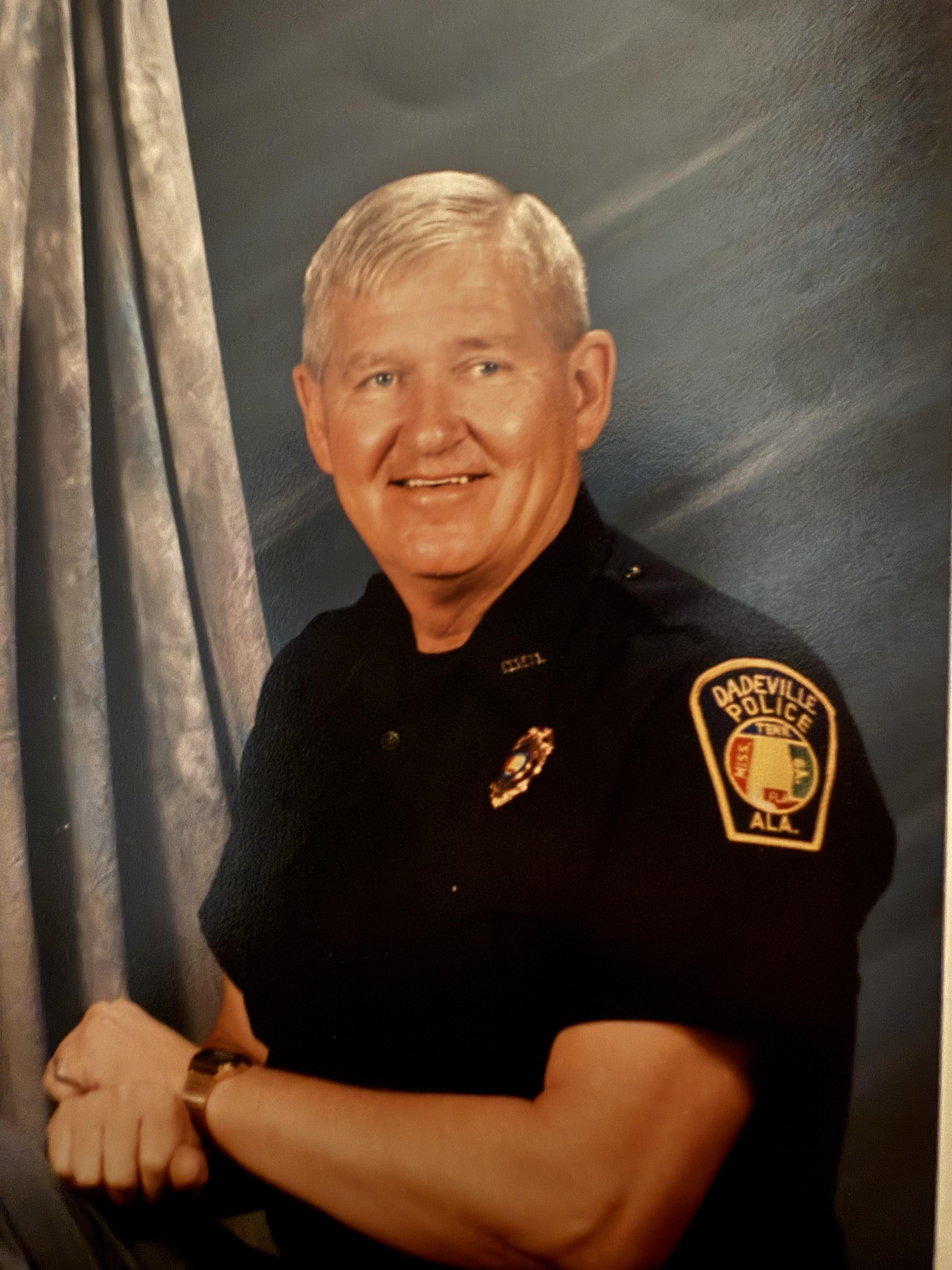 A man in a police uniform