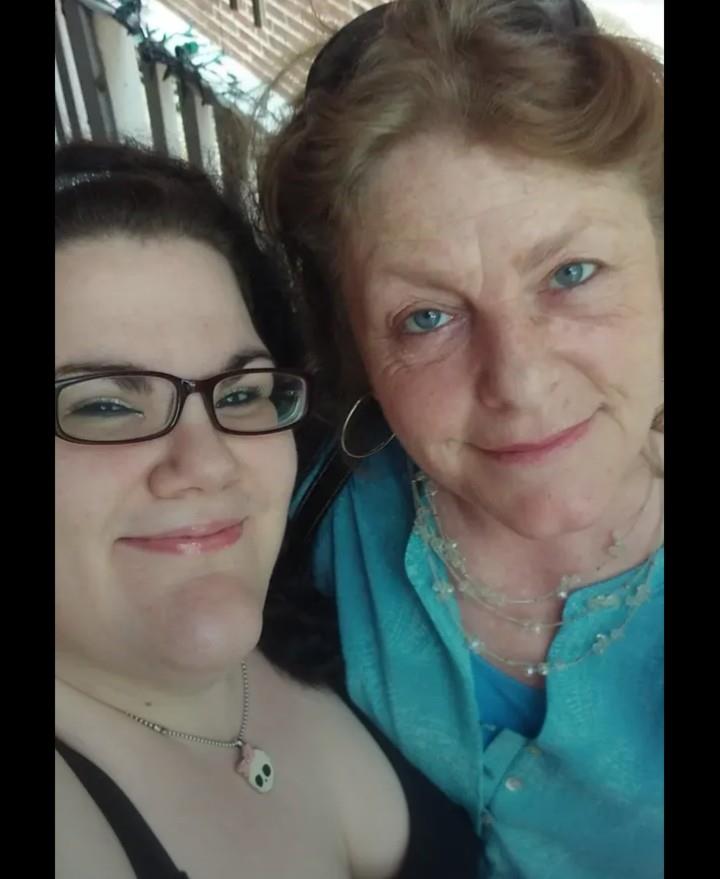 A selfie of two women