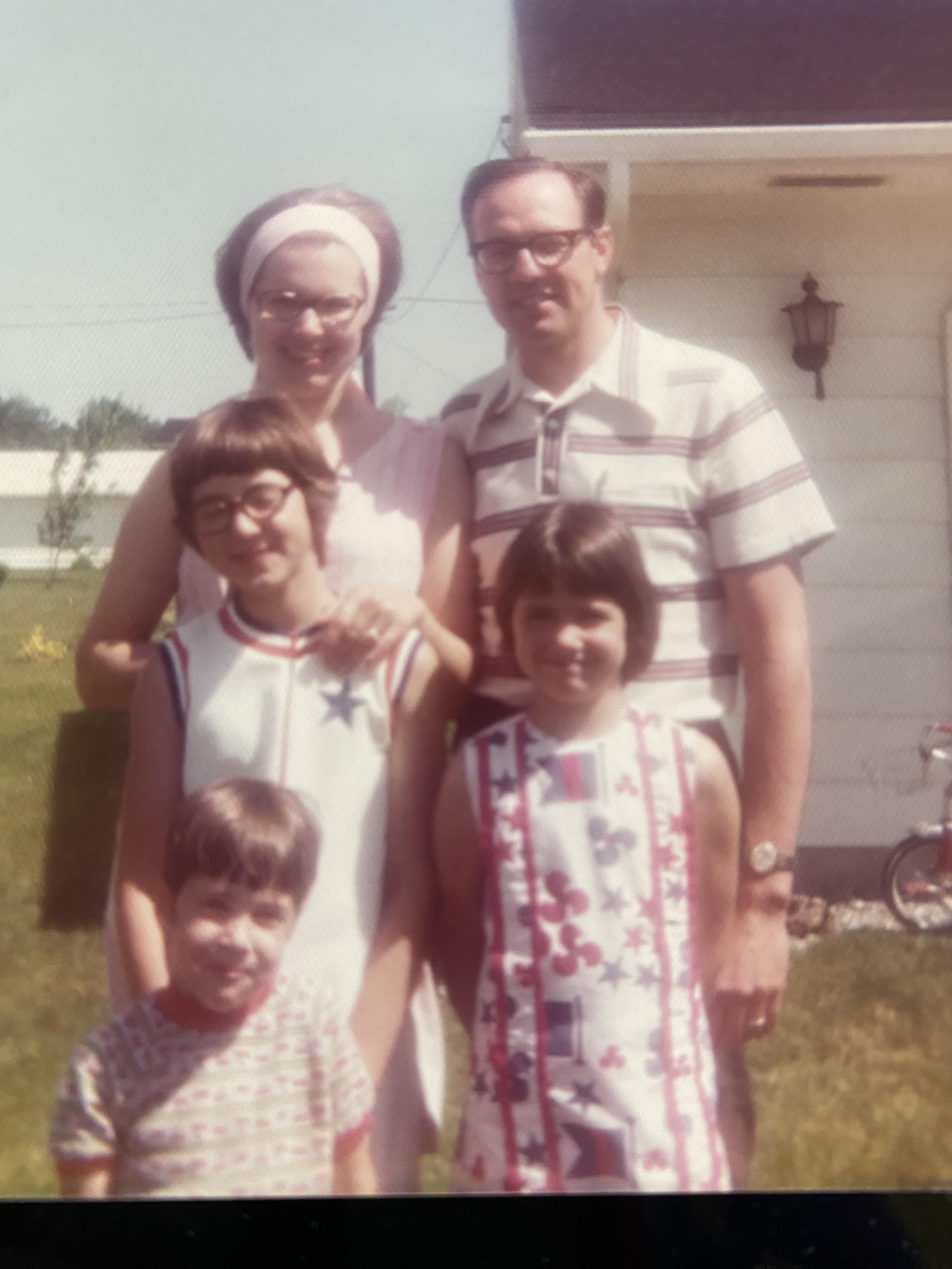 A family posing for a picture