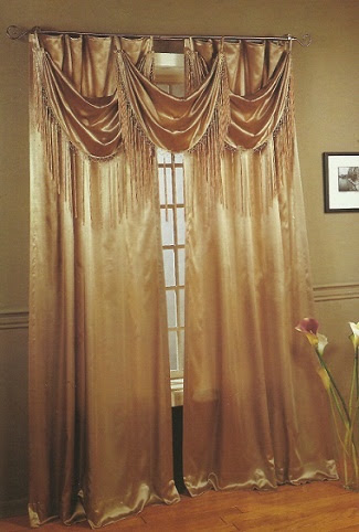 A close-up of a curtain
