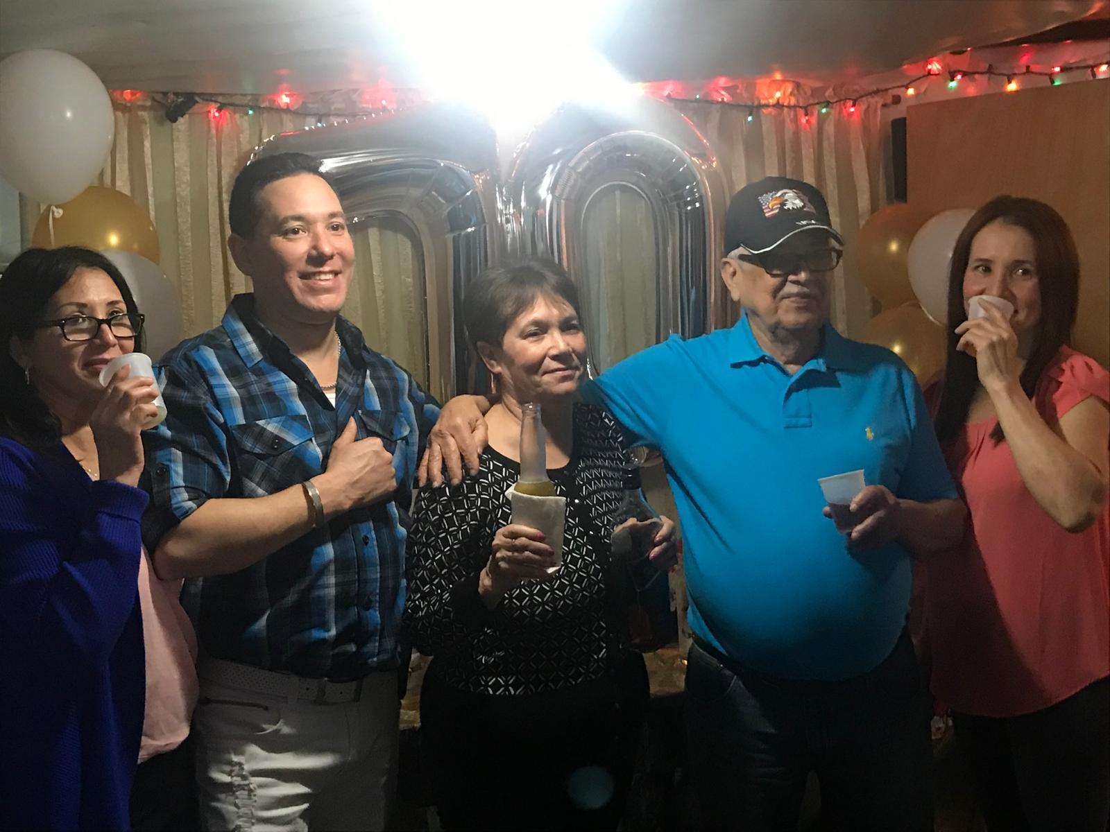 A group of people posing for a photo