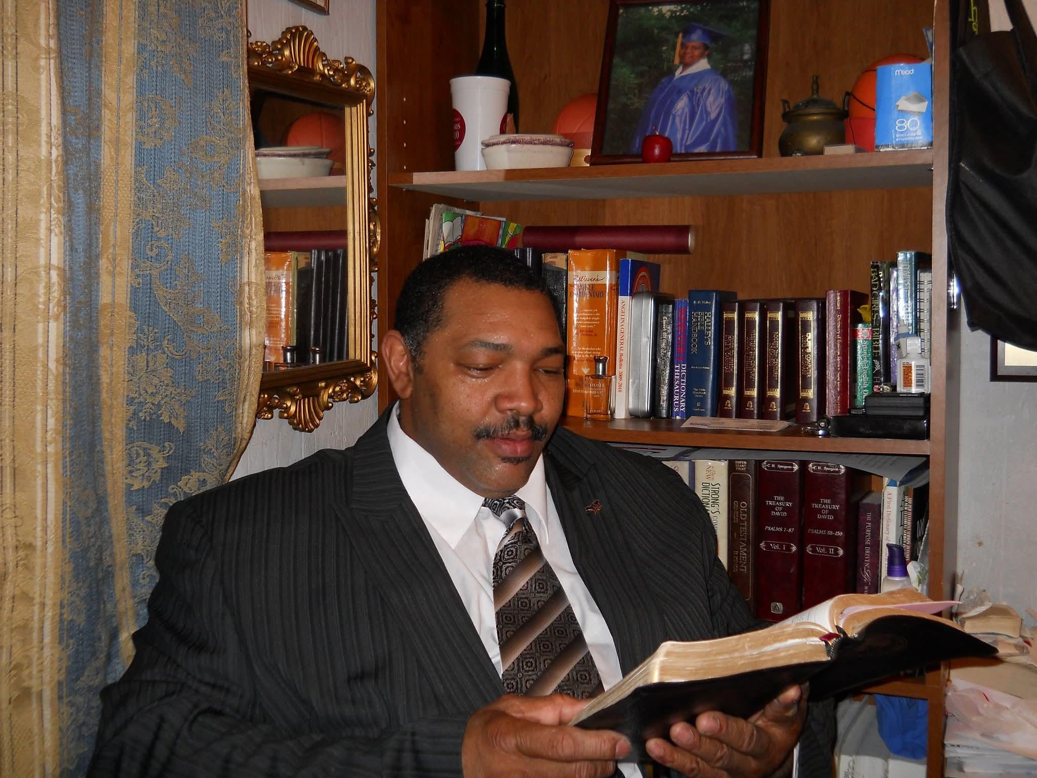 A man reading a book