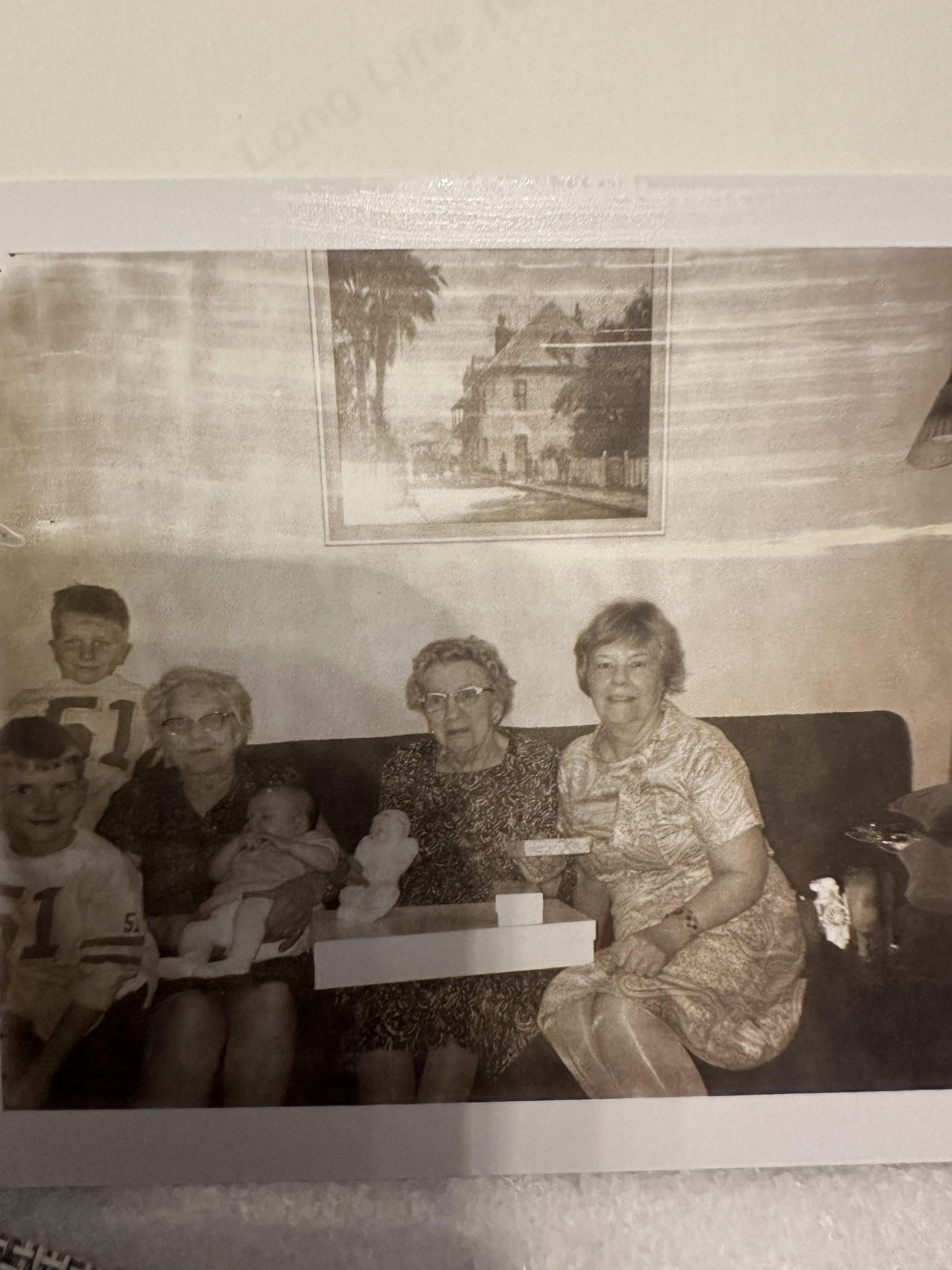 A group of people sitting on a couch