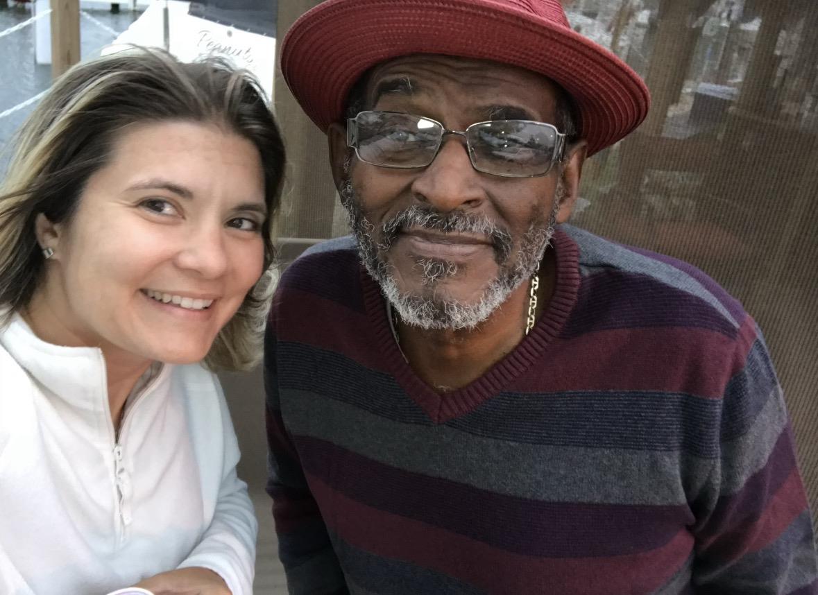 A man and woman taking a selfie